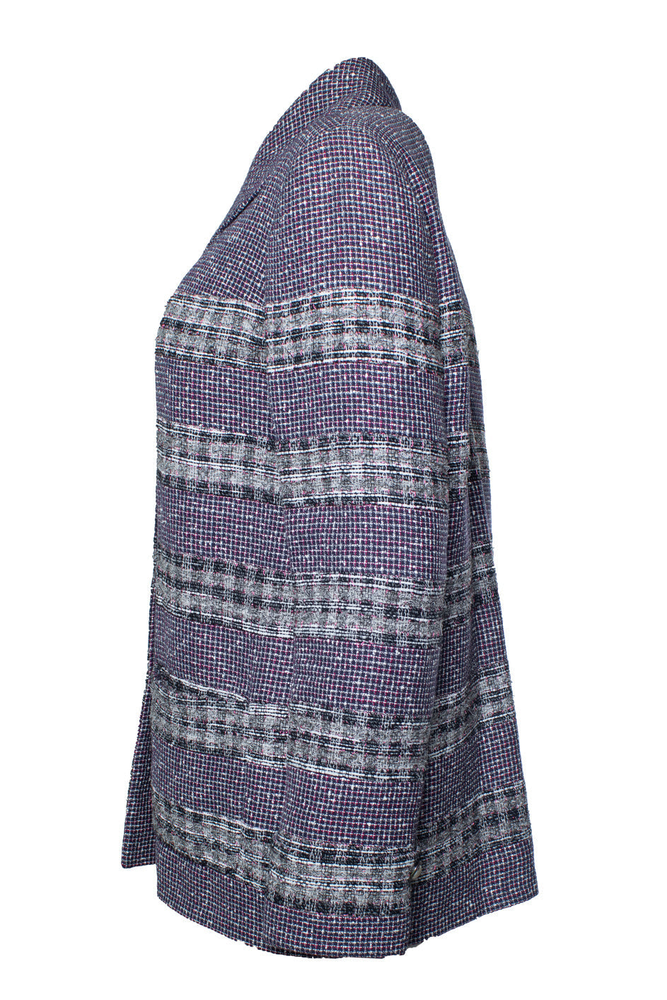 Women's Chanel purple tweed blazer with lurex