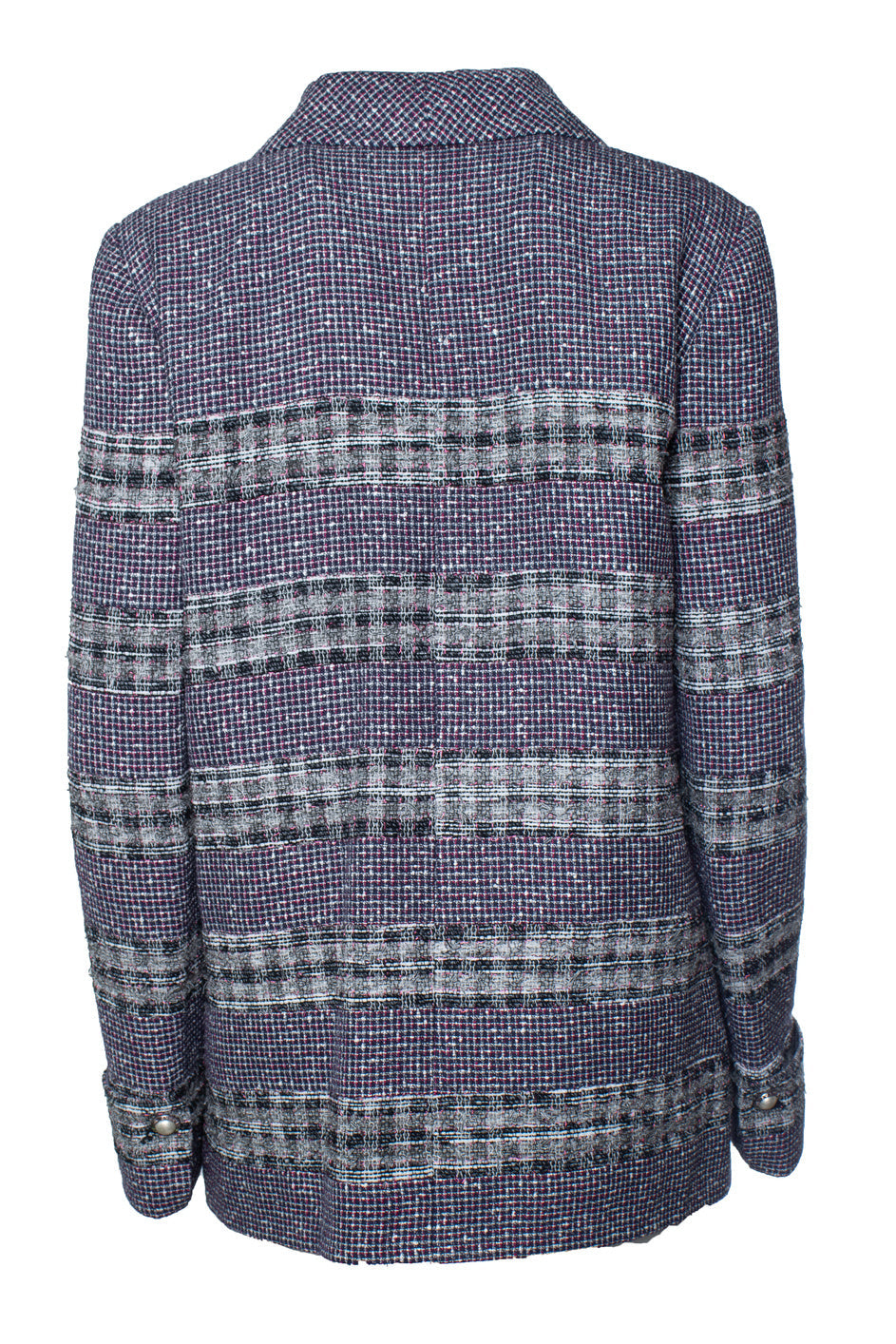 Women's Chanel purple tweed blazer with lurex