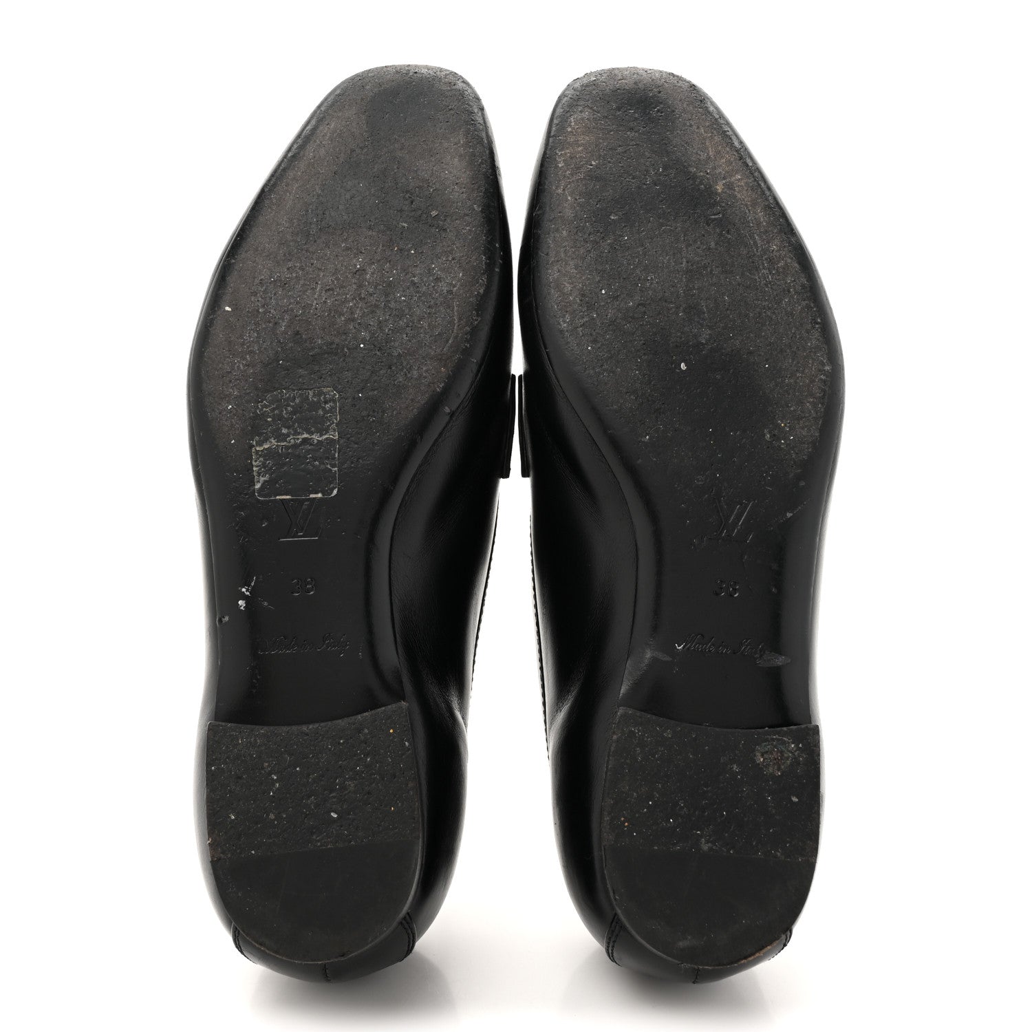 Calfskin Upper Case Flat Loafer 38 Black