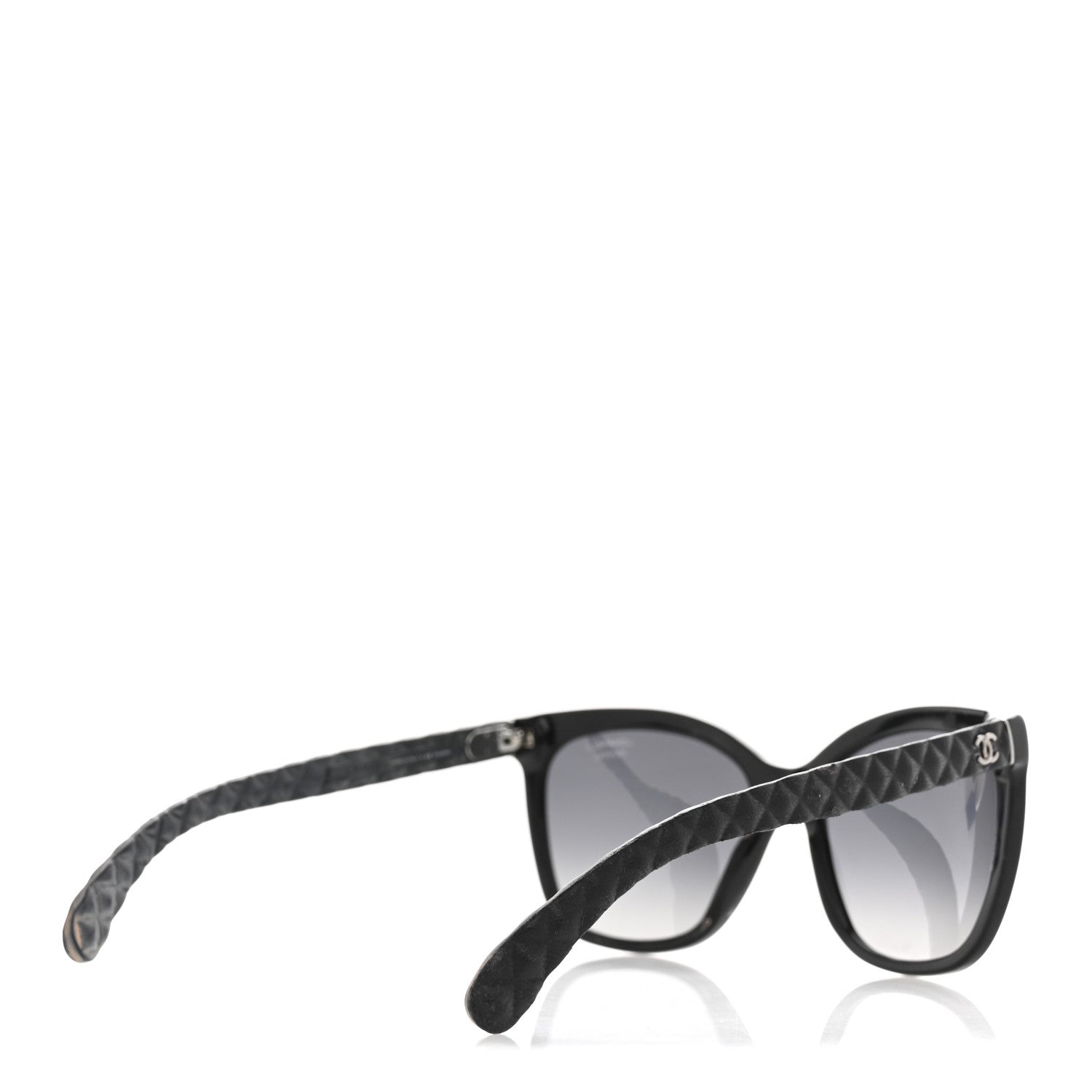 Acetate Quilted Polarized Butterfly CC Sunglasses 5288-Q Black