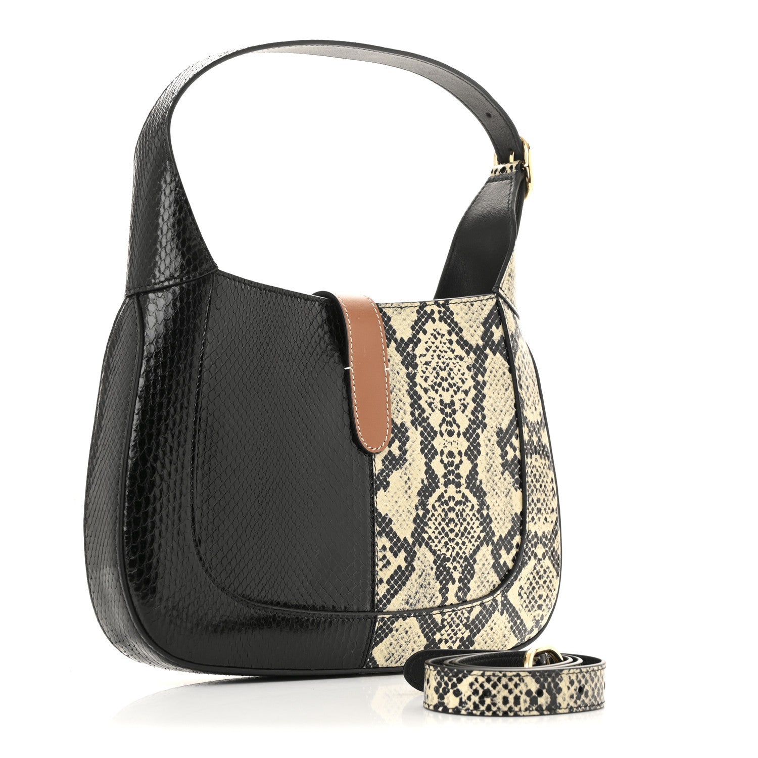 Snakeskin Small Jackie 1961 Hobo Black Beige