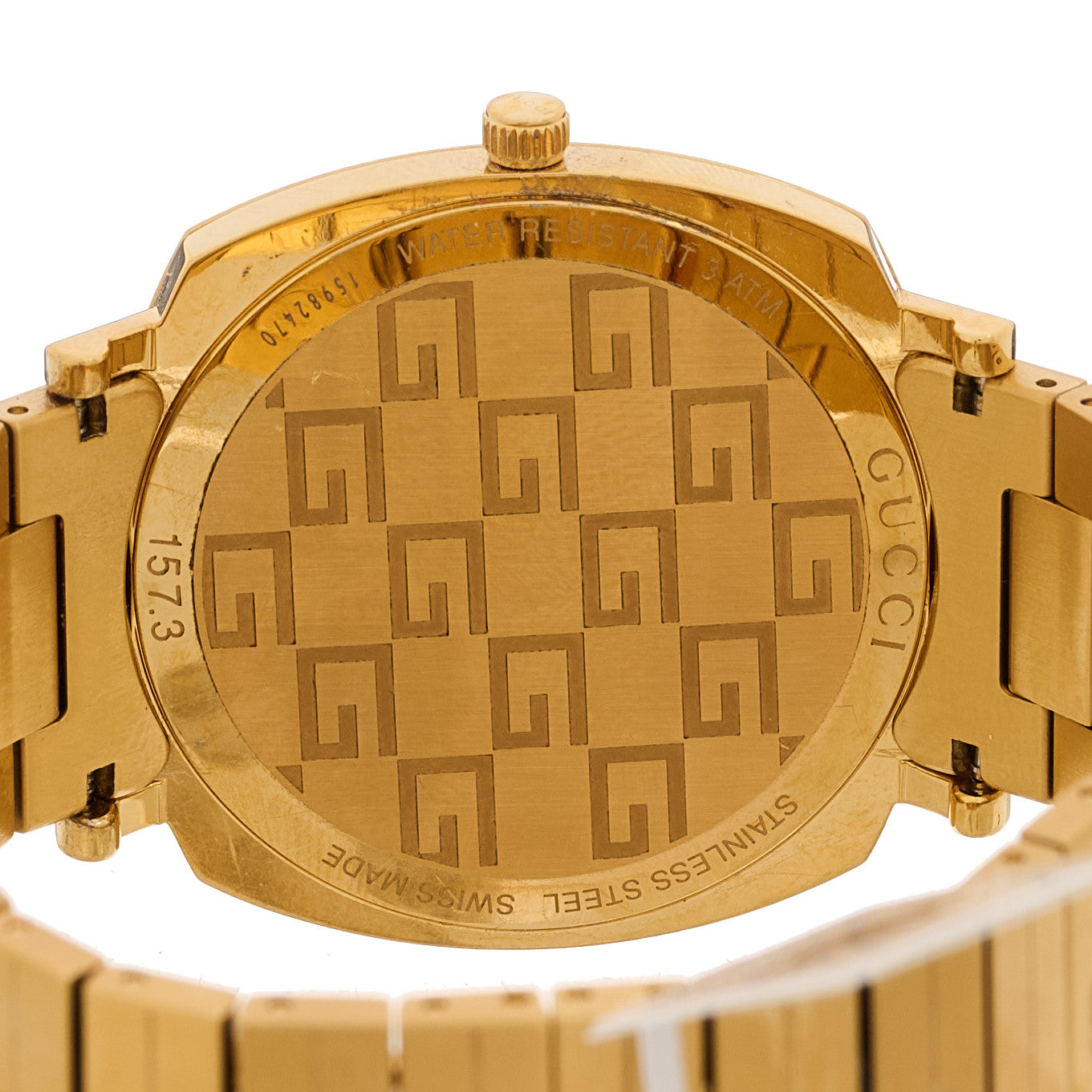 Stainless Steel 38mm Grip Quartz Watch Gold