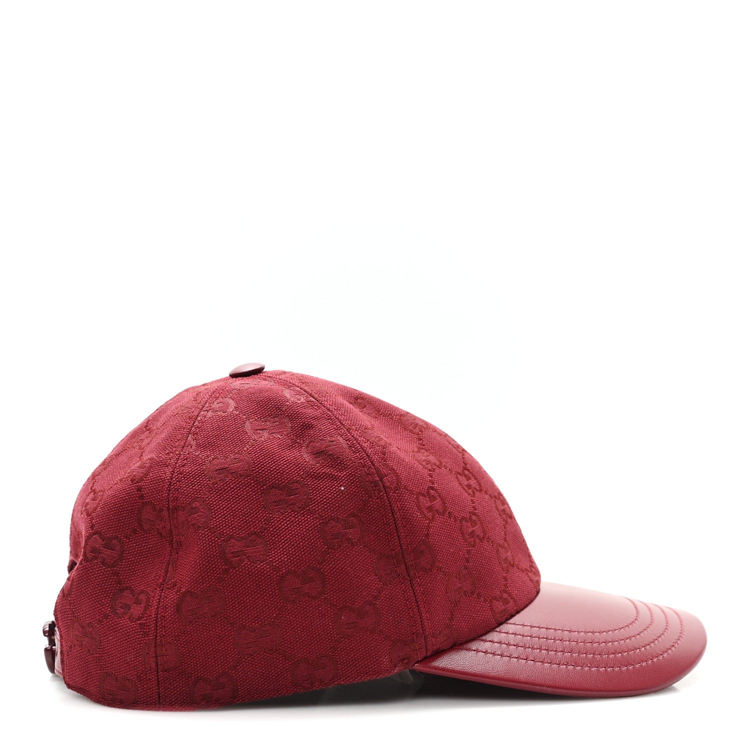Calfskin New Canvas GG Monogram Baseball Hat L Bordeaux
