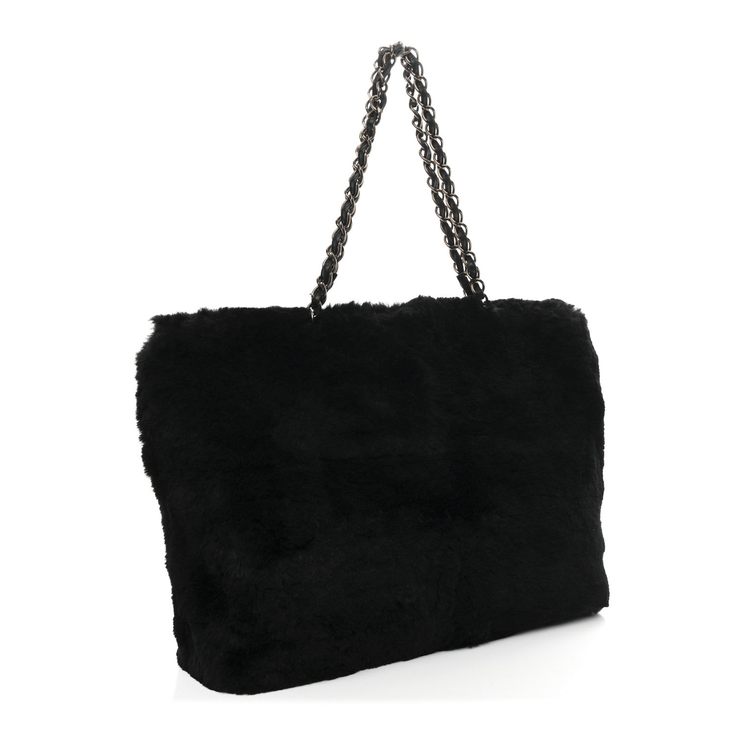 Orylag Rabbit Fur CC Tote Black