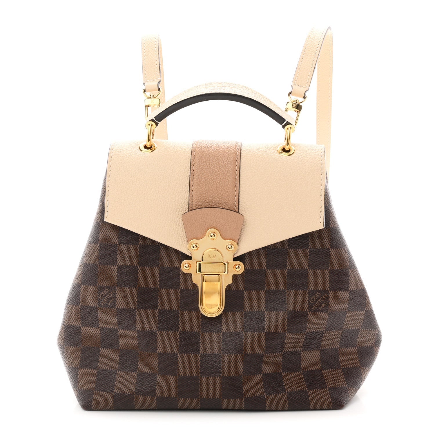 Damier Ebene Clapton Backpack Creme