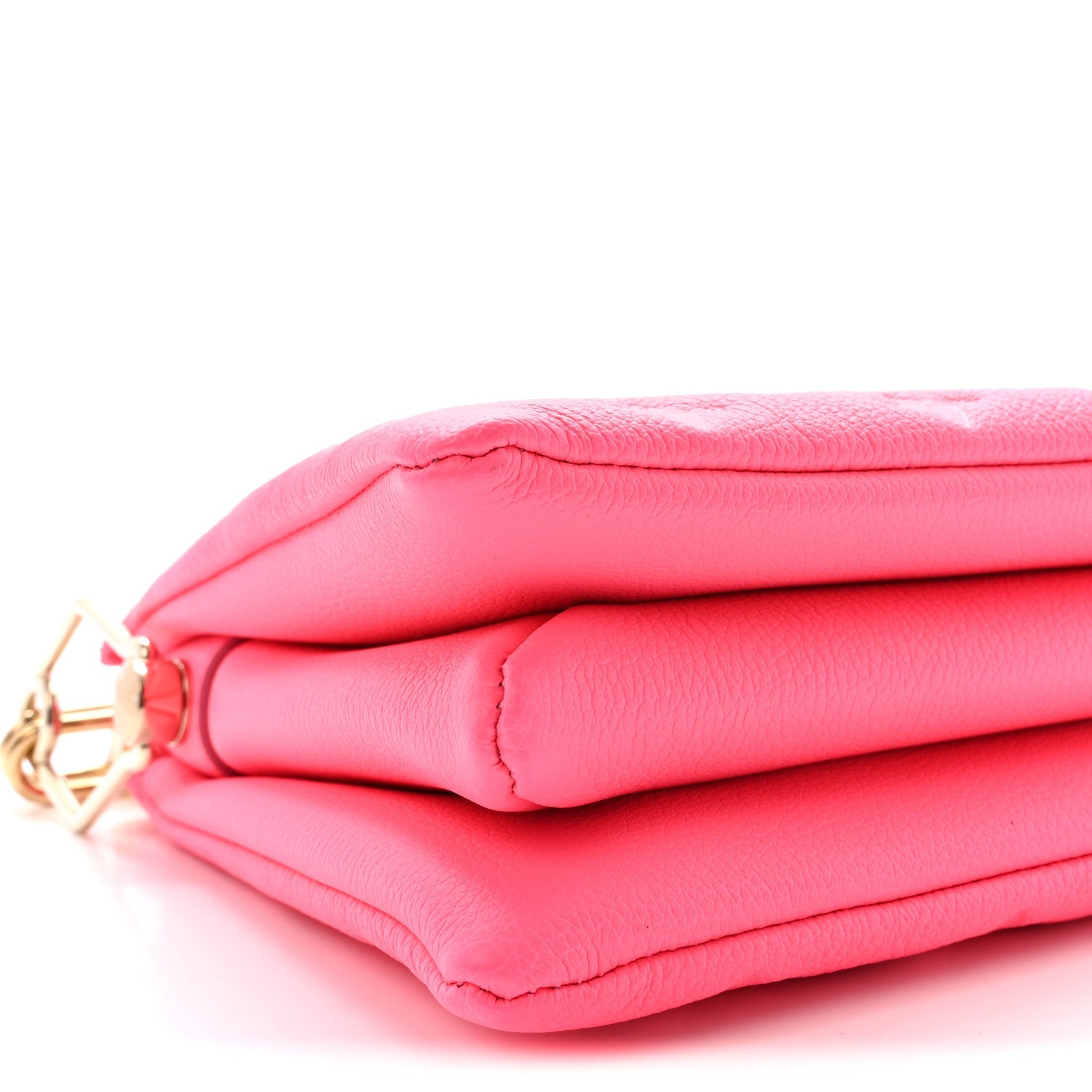 Calfskin Embossed Monogram Coussin BB Rose Fluo