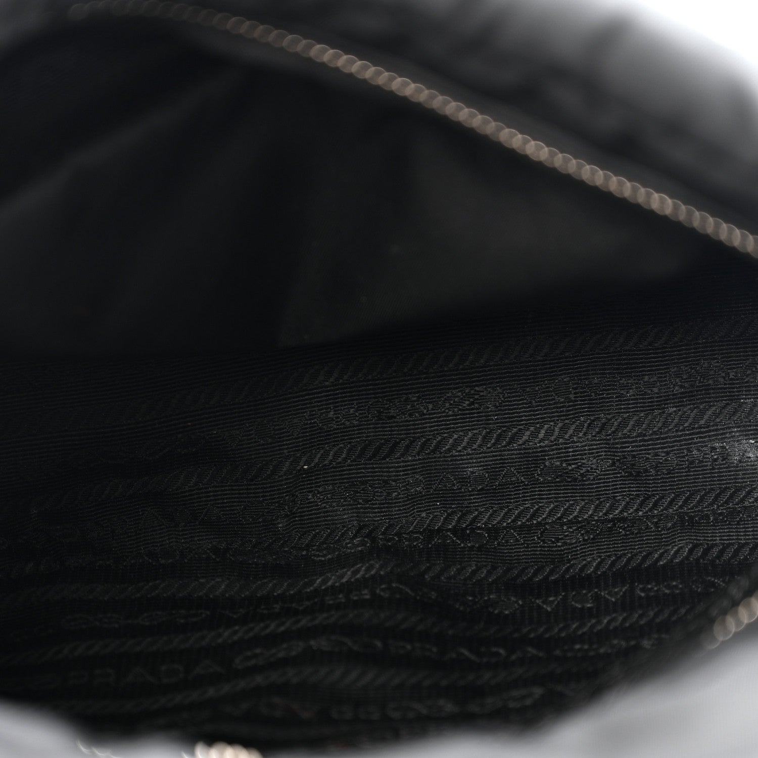 Re-Nylon Quilted Padded Flap Shoulder Bag Black