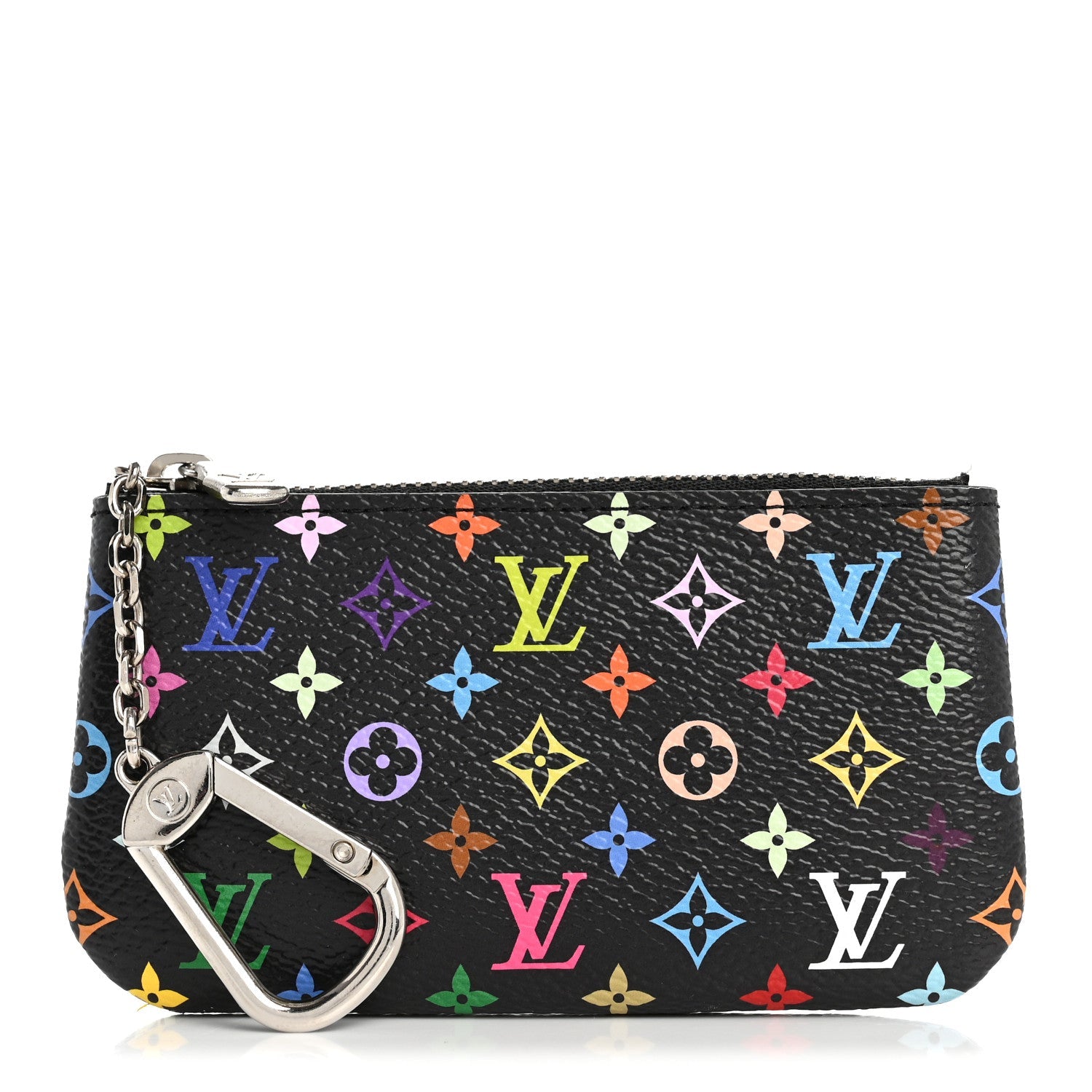 LV X TM Monogram Multicolor Key Pouch Black