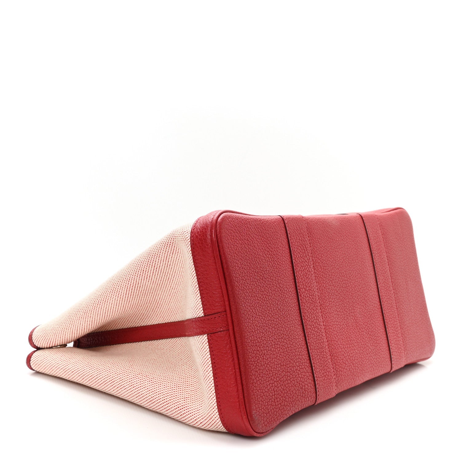 Twill H Negonda Garden Party Tote 36 MM Ecru Rouge Piment