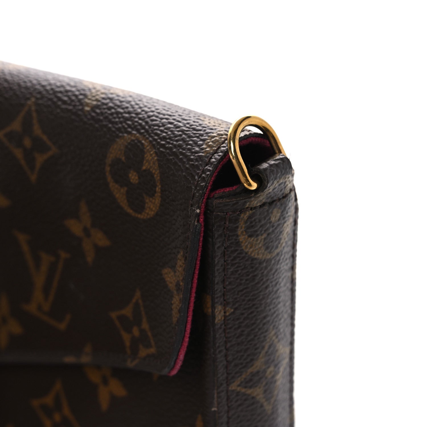 Monogram Pochette Felicie Chain Wallet Fuchsia