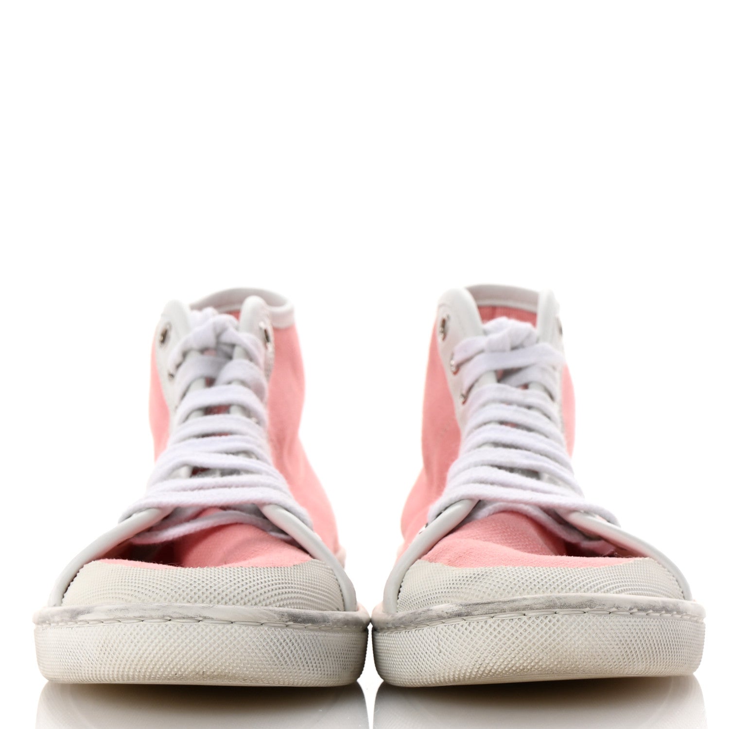 Canvas Elba Court Classic SL/39 Mid Top Sneakers 35.5 Pink White