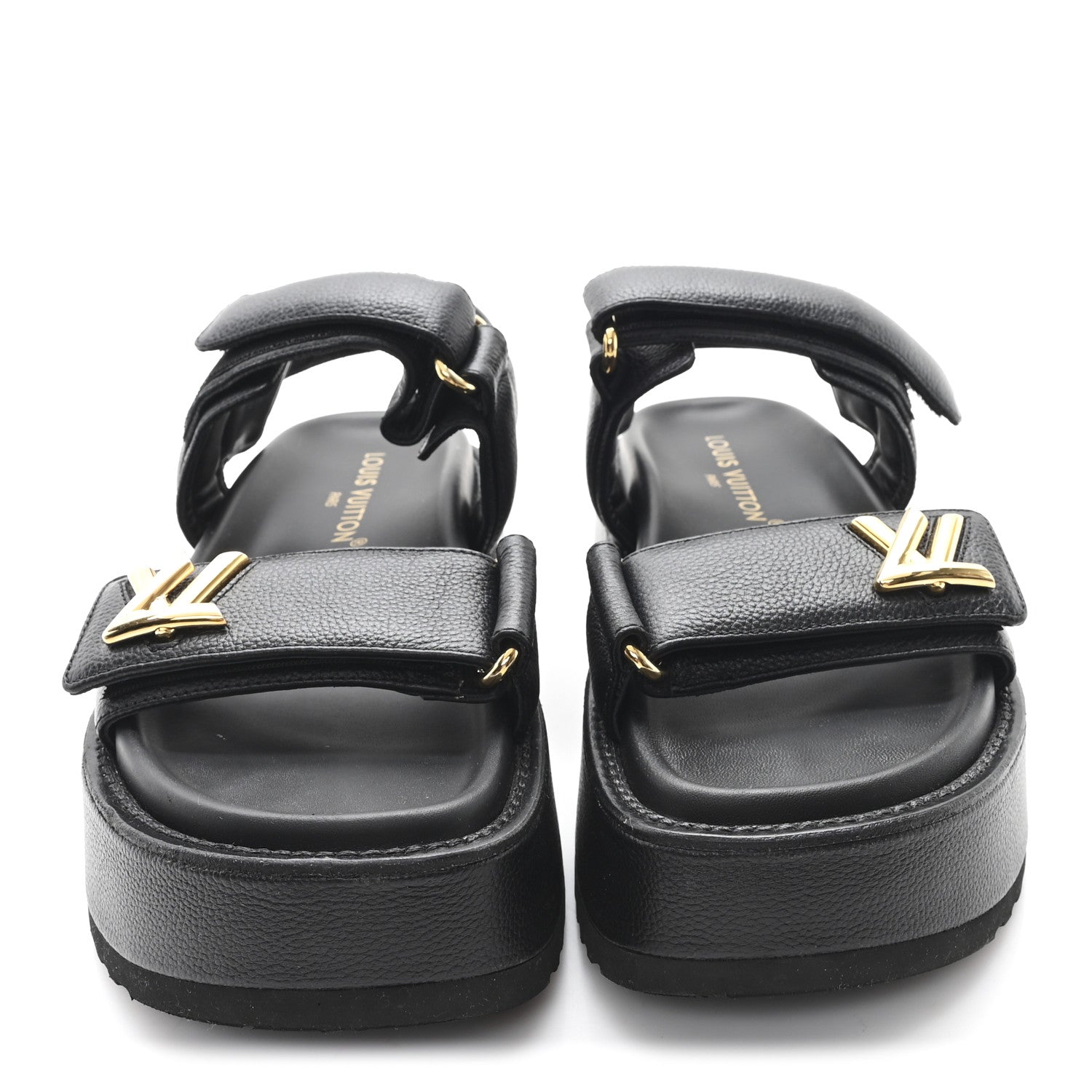 Lambskin Sunset Comfort Platform Sandals 39 Black