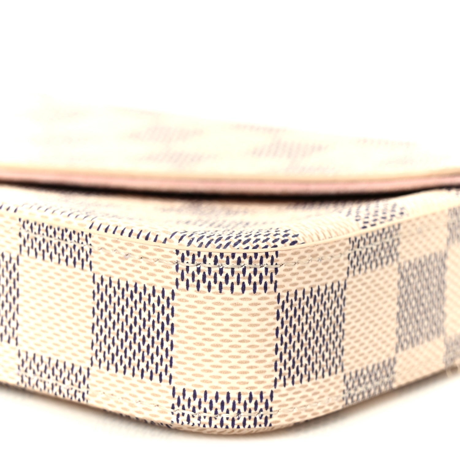 Damier Azur Pochette Felicie Chain Wallet Rose Ballerine