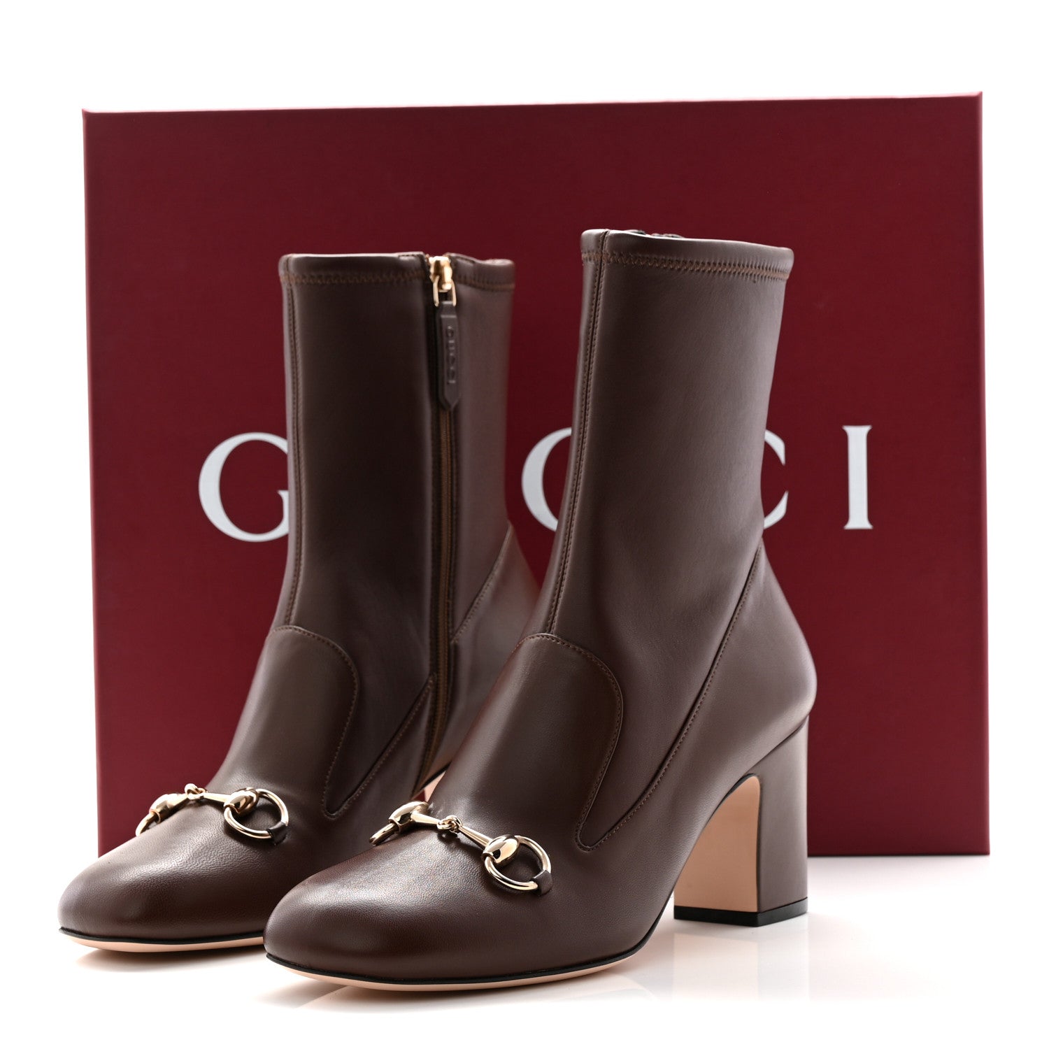 Nappa Horsebit Ankle Boots 38 New Chocolate