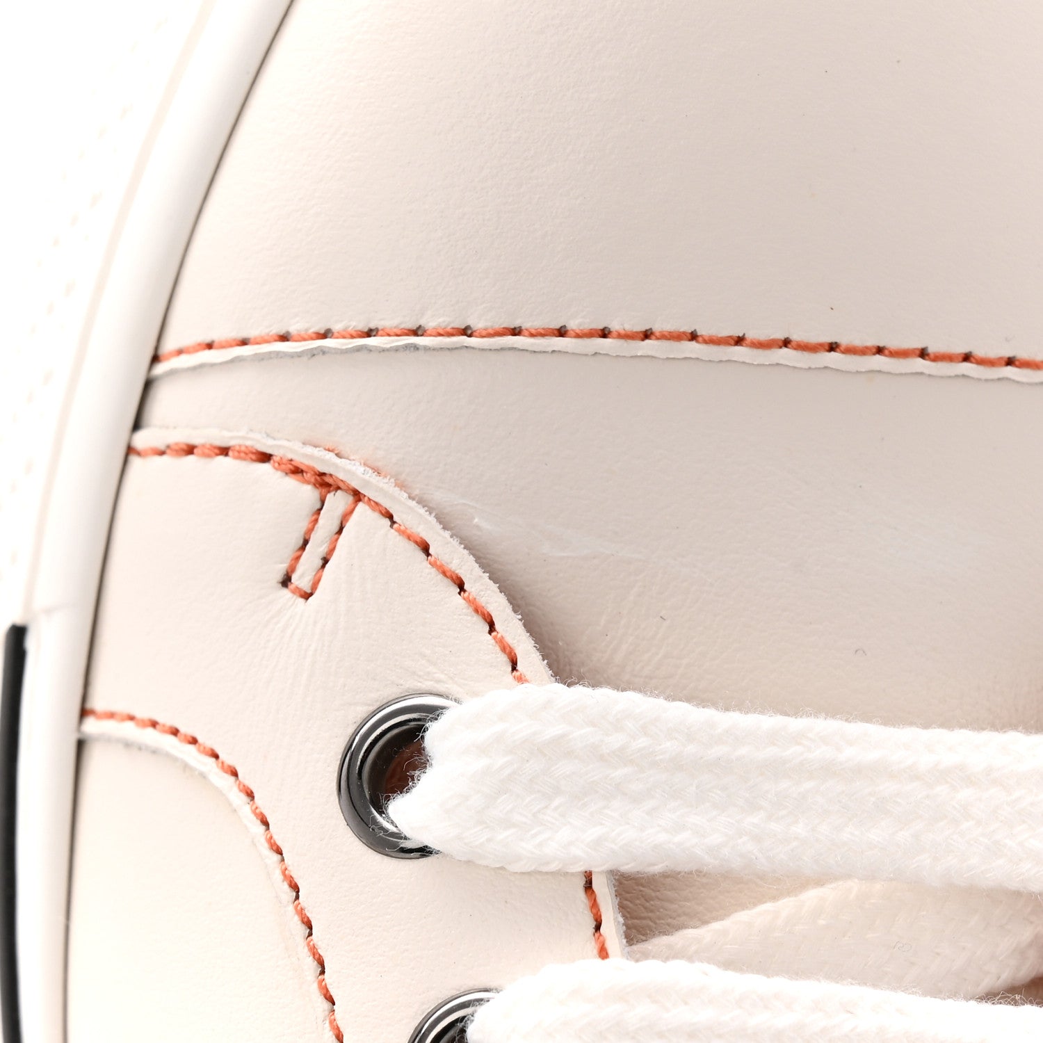 Calfskin Womens Voltage Sneakers 38 White Orange