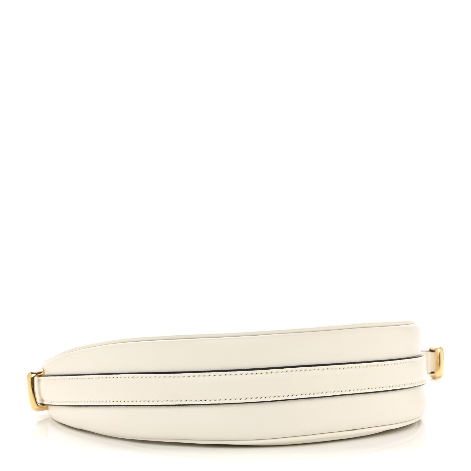 Soft Calfskin Arque Shoulder Bag White