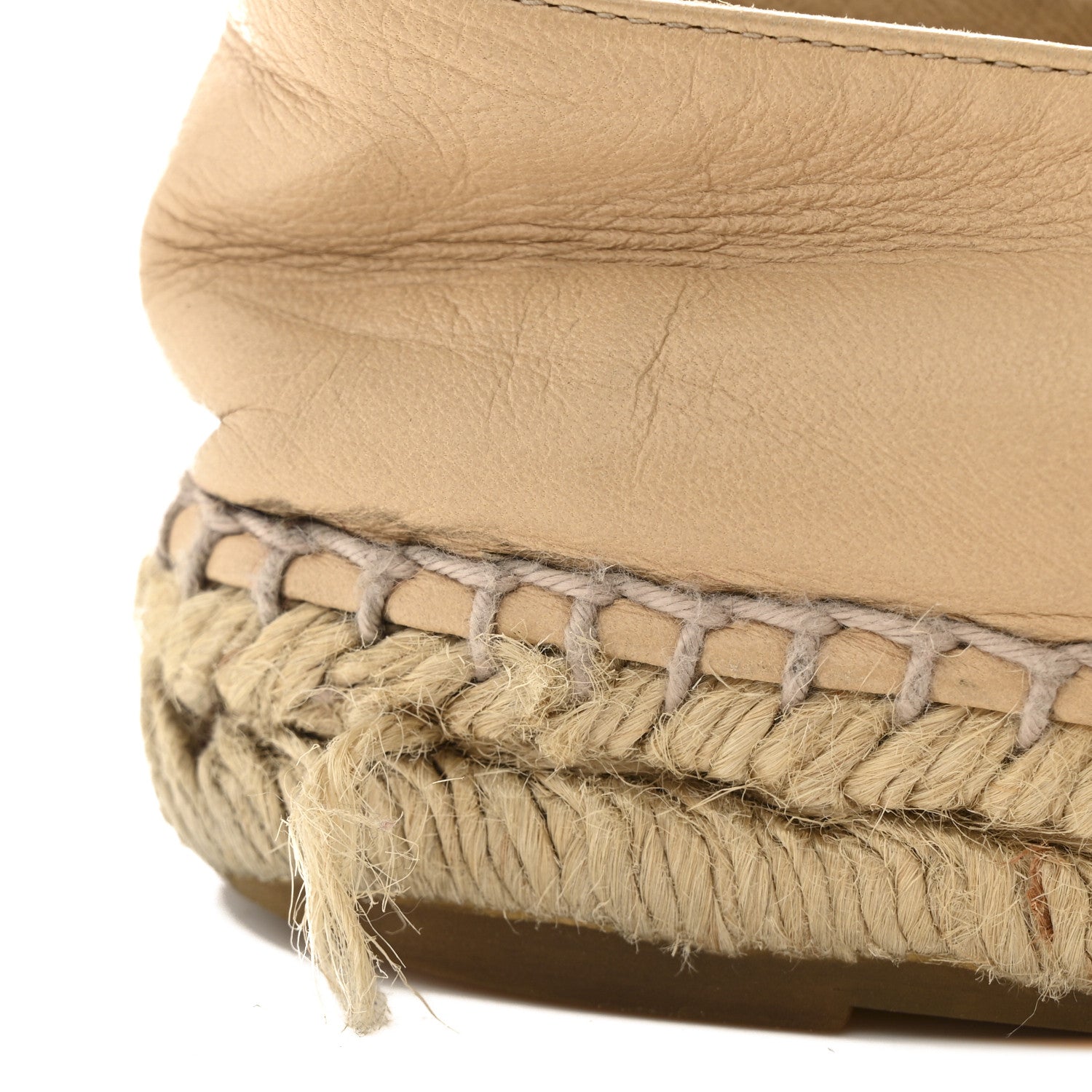 Lambskin CC Espadrilles 37 Beige Black
