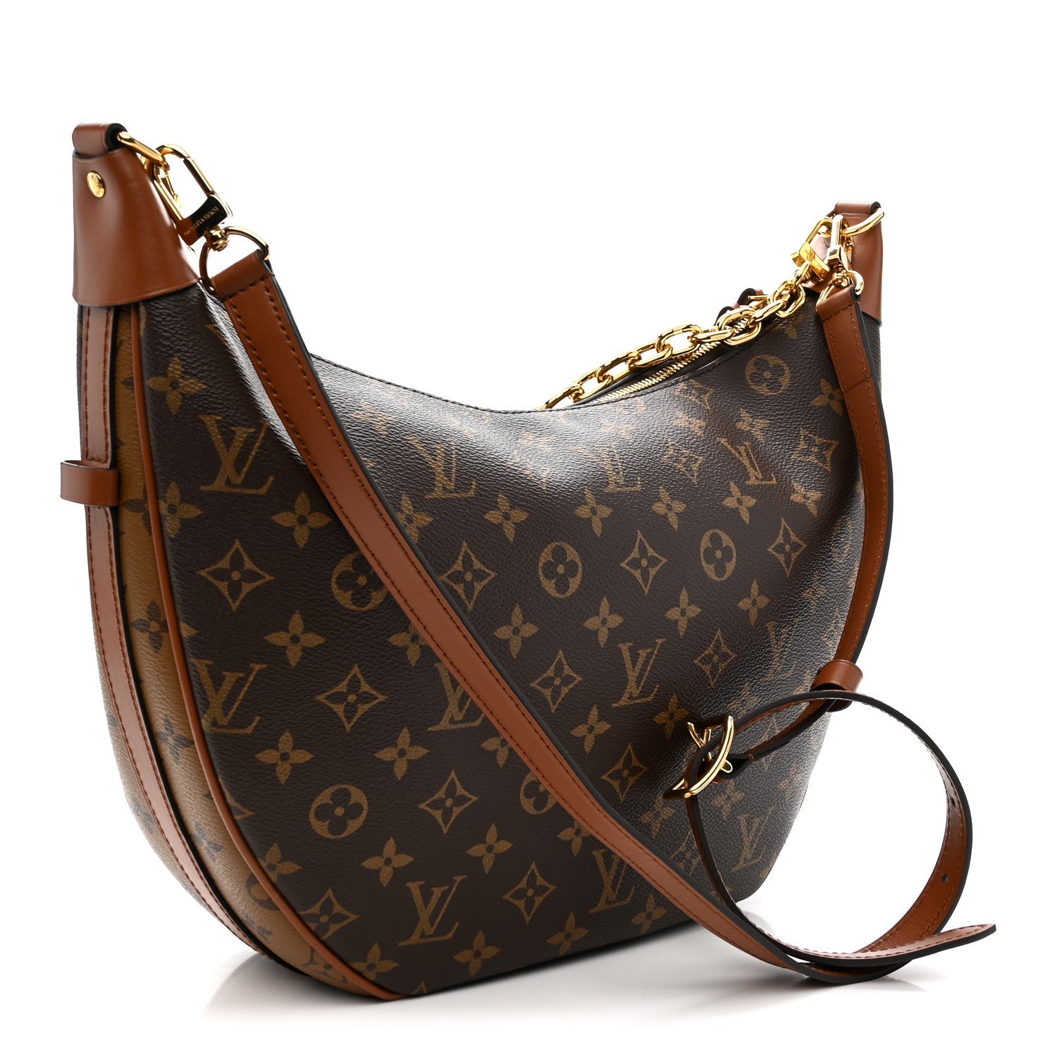 Reverse Monogram Loop Hobo