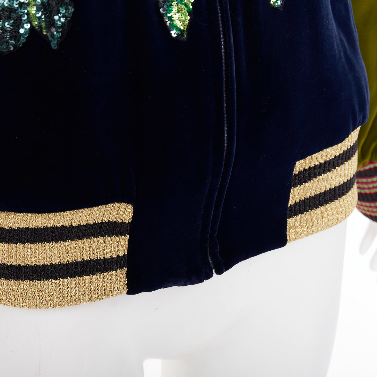Women's Gucci Alessandro Michele sequin velvet bomber jacket