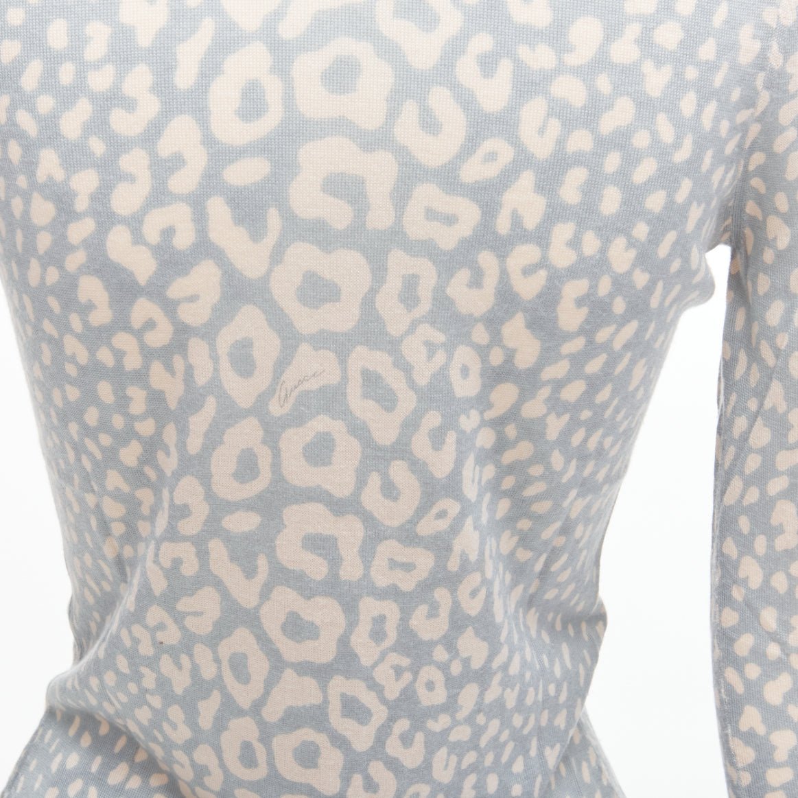 Women's Gucci Vintage leopard print cashmere silk wool cardigan
