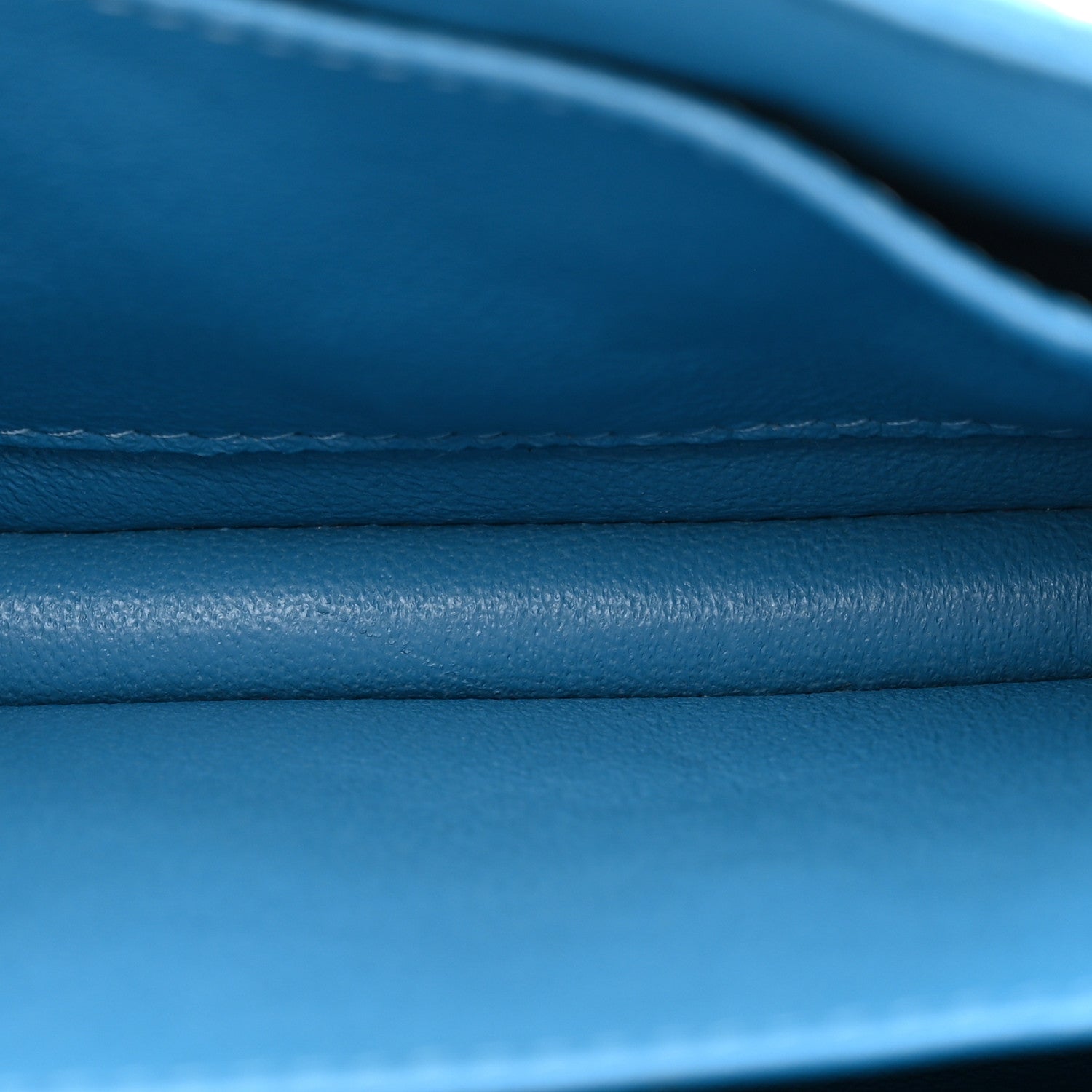 Iridescent Caviar Quilted Extra Mini Flap Light Blue