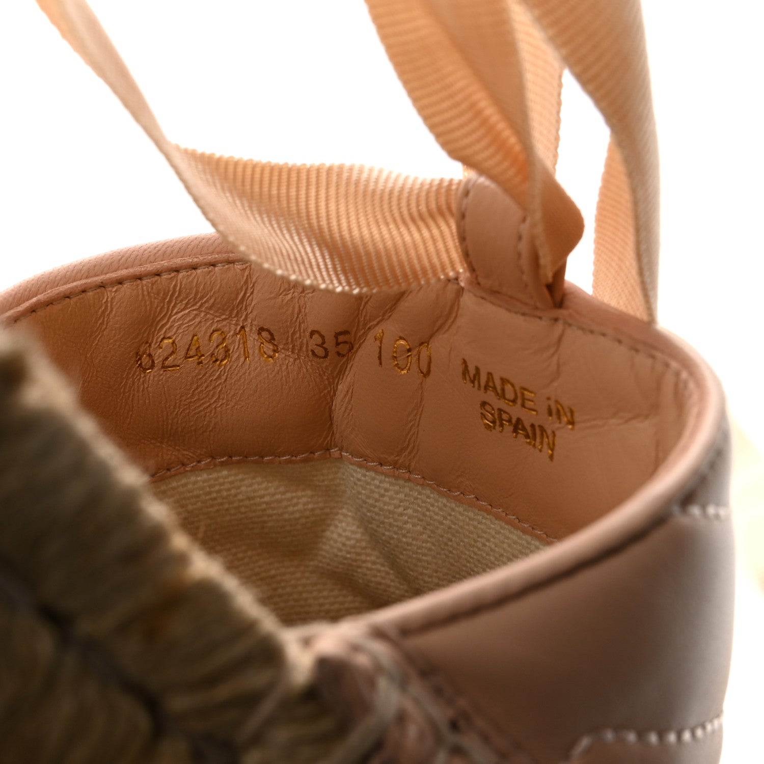 Nappa Matelasse GG Marmont Ankle Wrap Espadrilles 35 Skin Rose