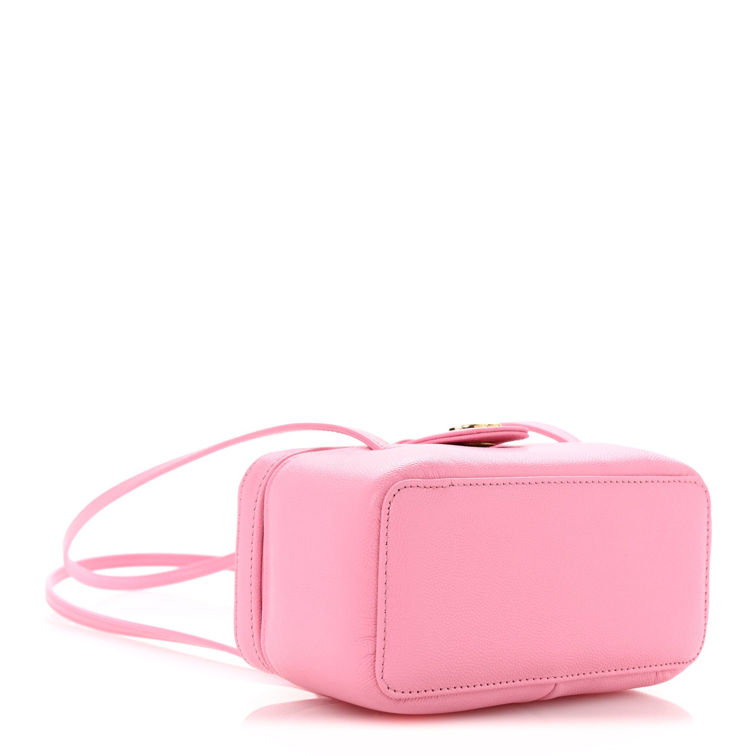 Shiny Caviar Preppy Coco Long Vanity With Strap Rose