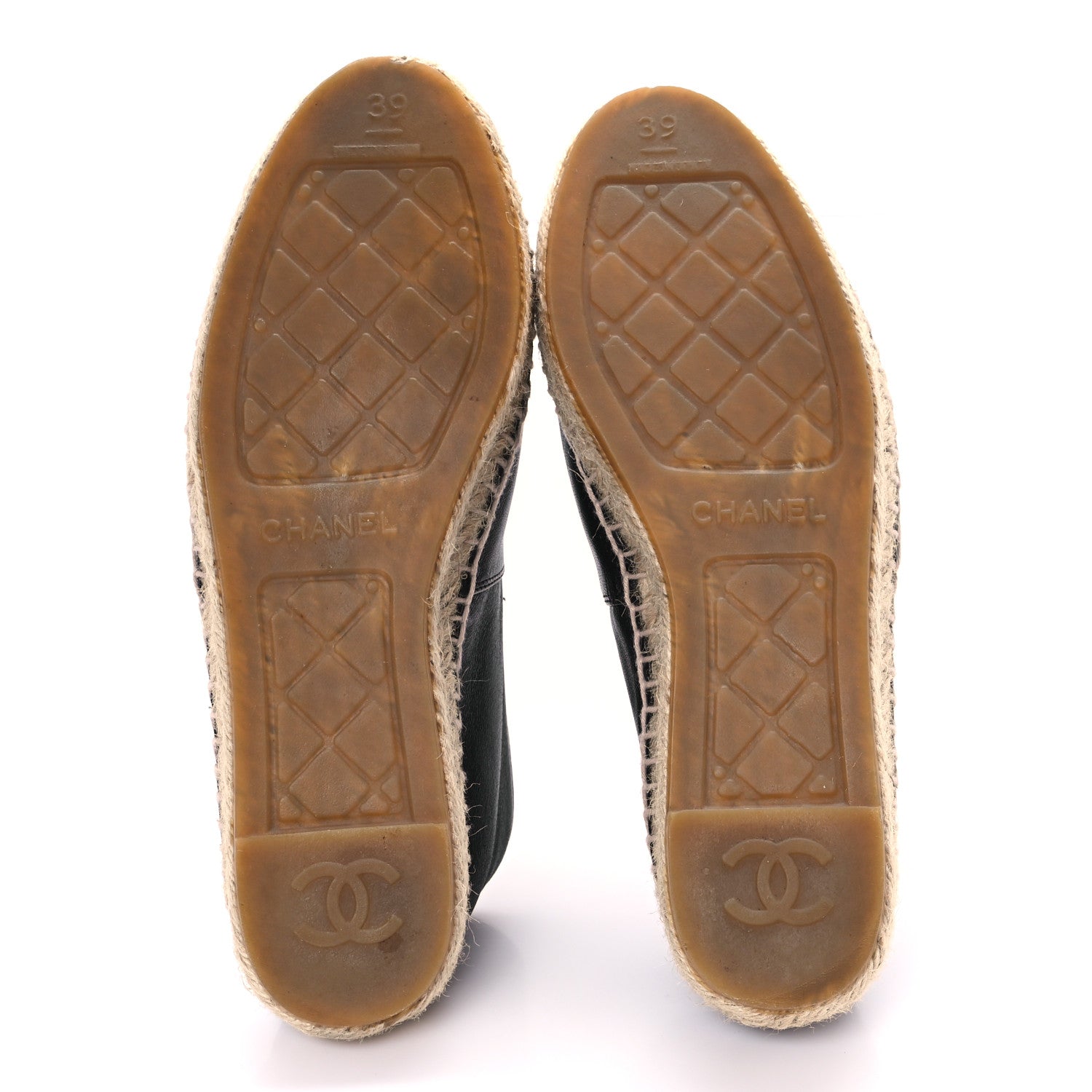 Lambskin CC Espadrilles 39 Black