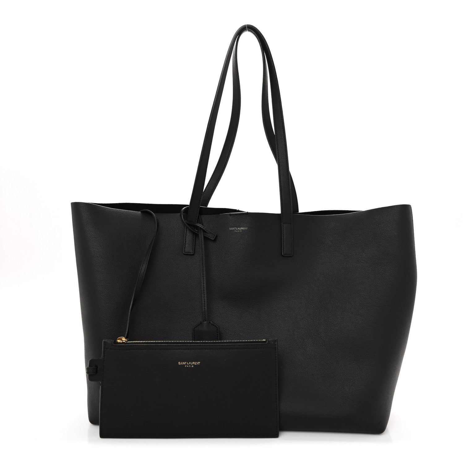 Calfskin Large Shopping Tote Black