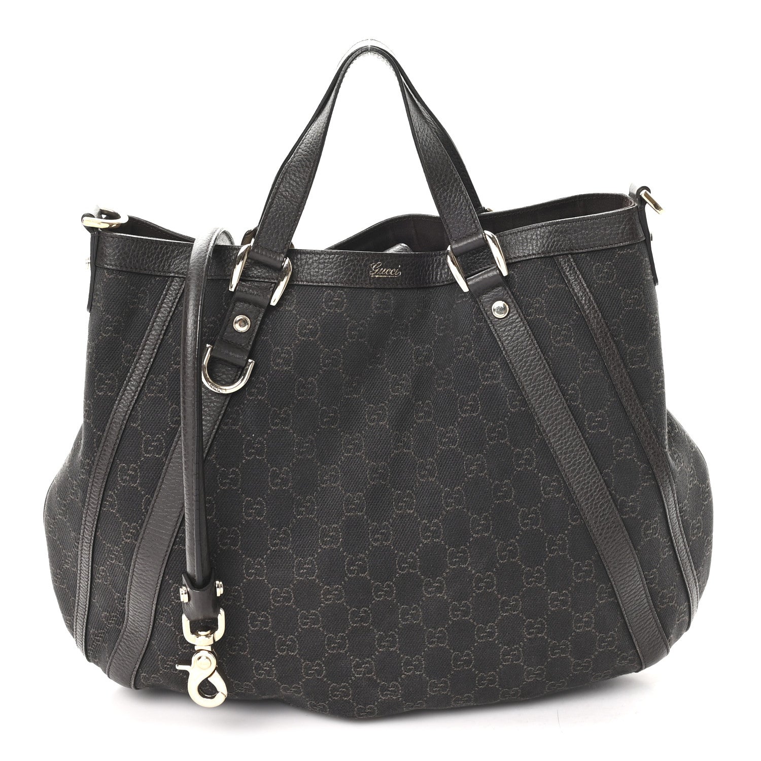 Monogram Medium Abbey Convertible Tote Dark Brown