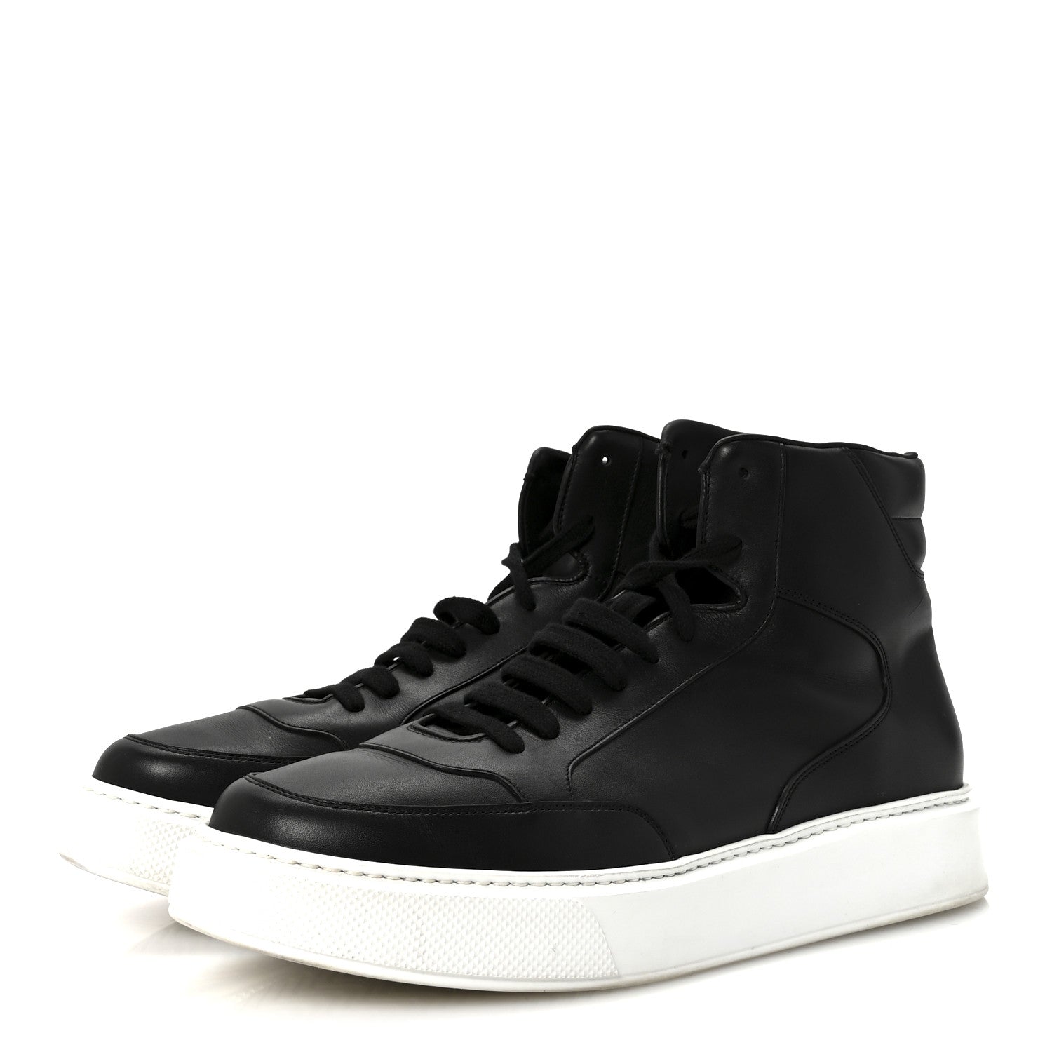 Vitello Soft Uomo Mens High Top Sneakers 12 Black