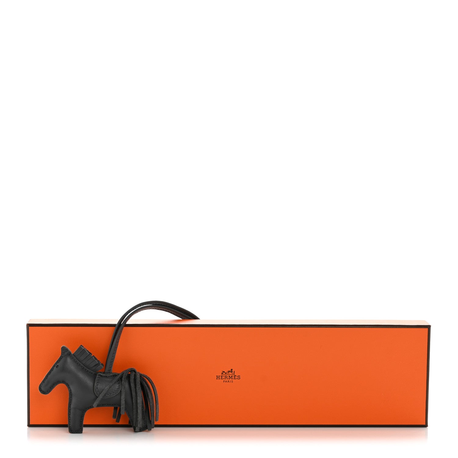 Milo Lambskin Swift Grigri Rodeo Horse Bag Charm PM Ardoise