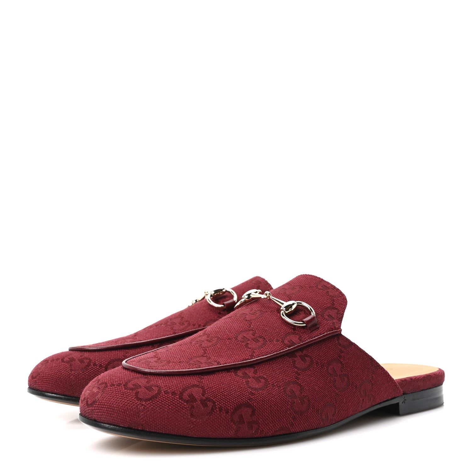 GG Monogram Canvas Womens Princetown Slippers 37.5 Ancora