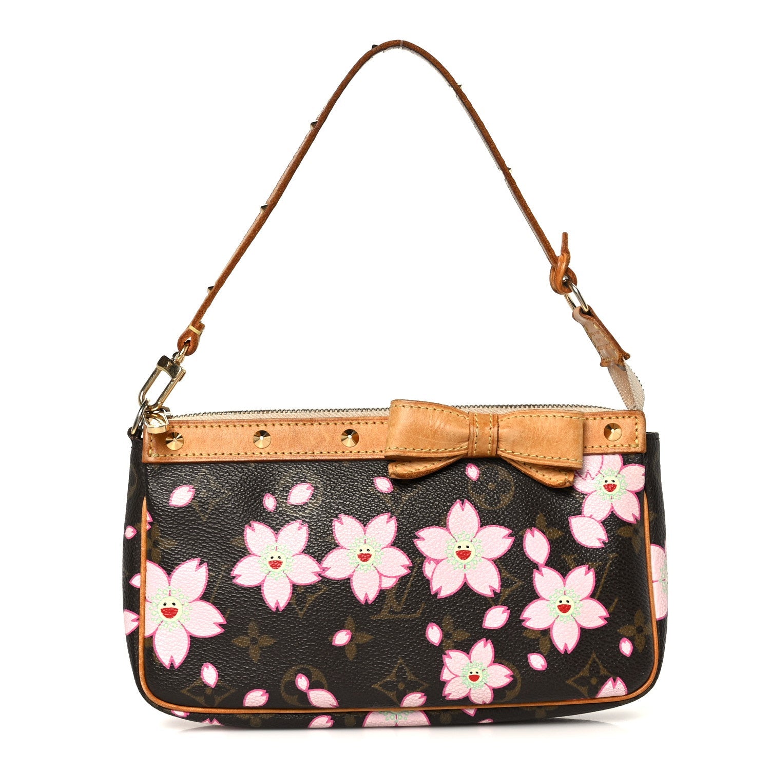 Monogram Cherry Blossom Pochette Accessories Brown