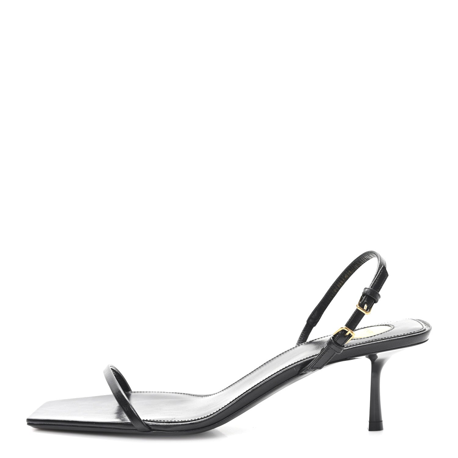 Satin Slingback Jaspe 55 Sandals  41 Black