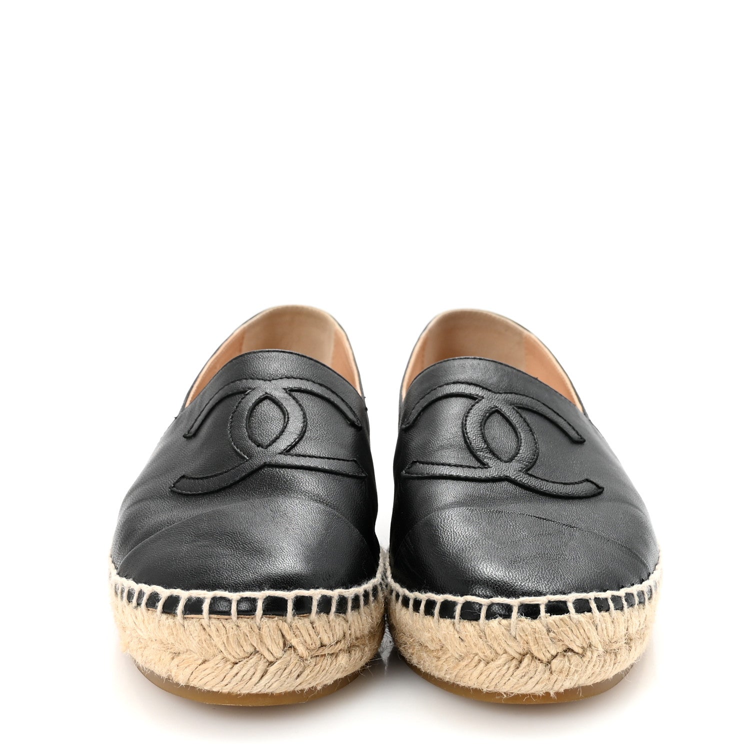 Lambskin CC Espadrilles 38 Black