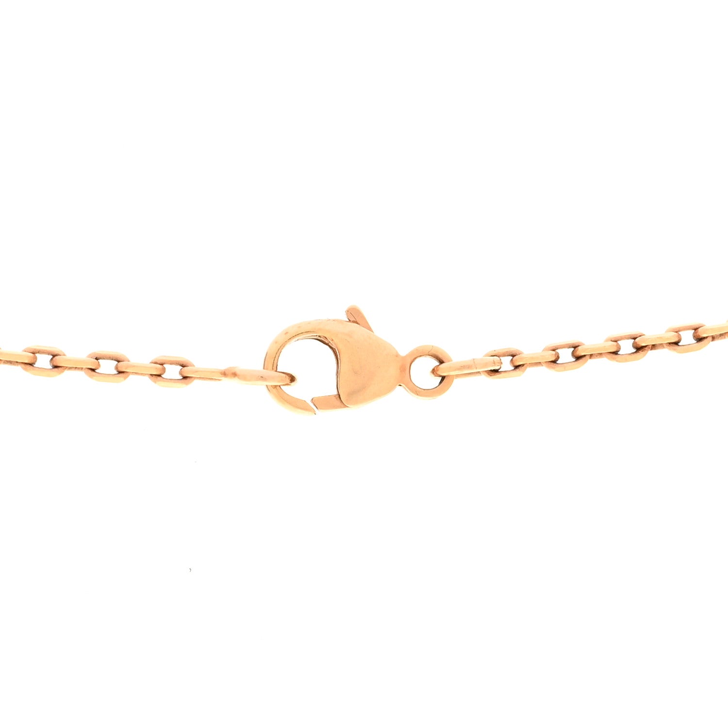 Lacquered Rose Gold Mini Pop H Pendant Necklace Black