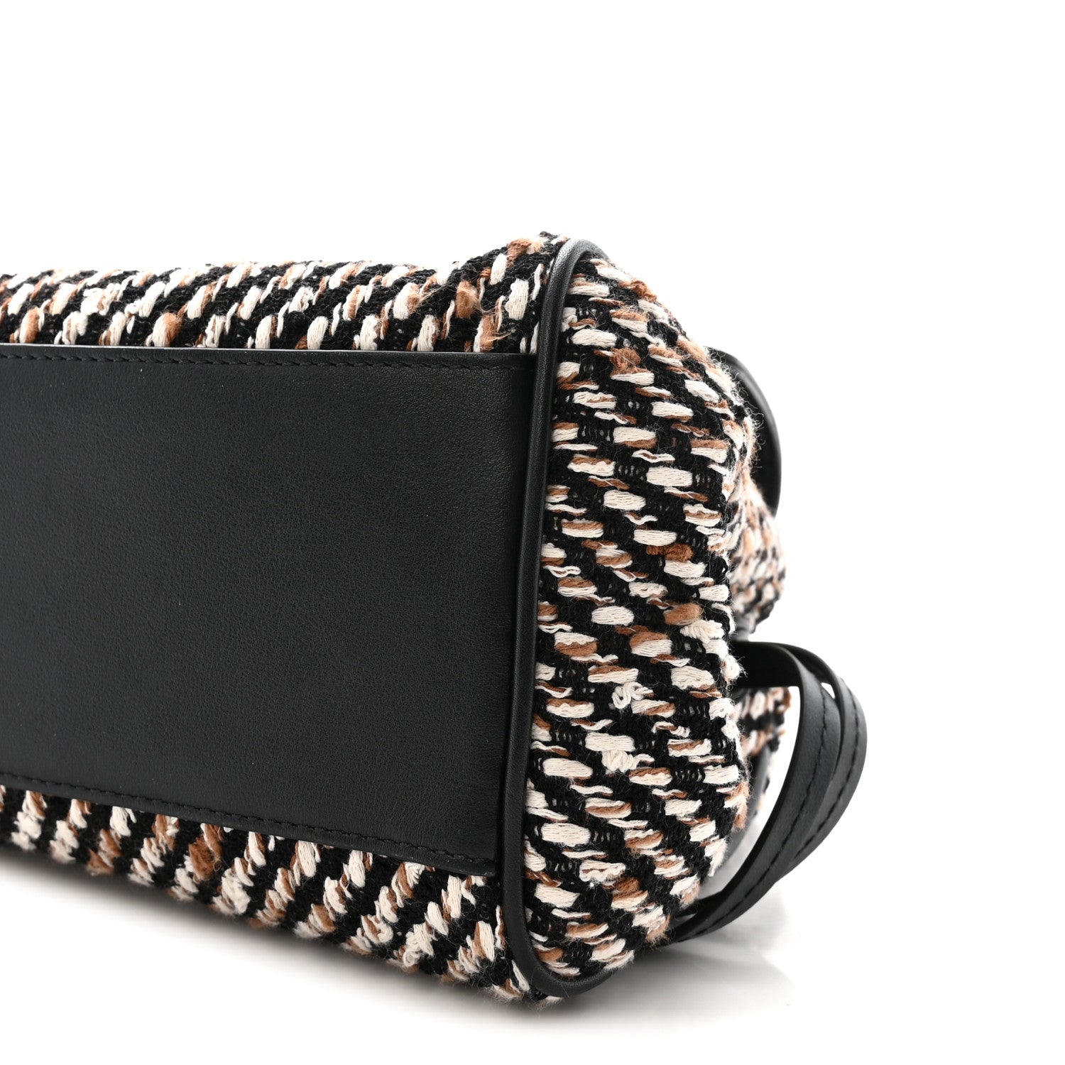 Tweed Calfskin Urban Essentials Small Shopping Bag Black Multicolor