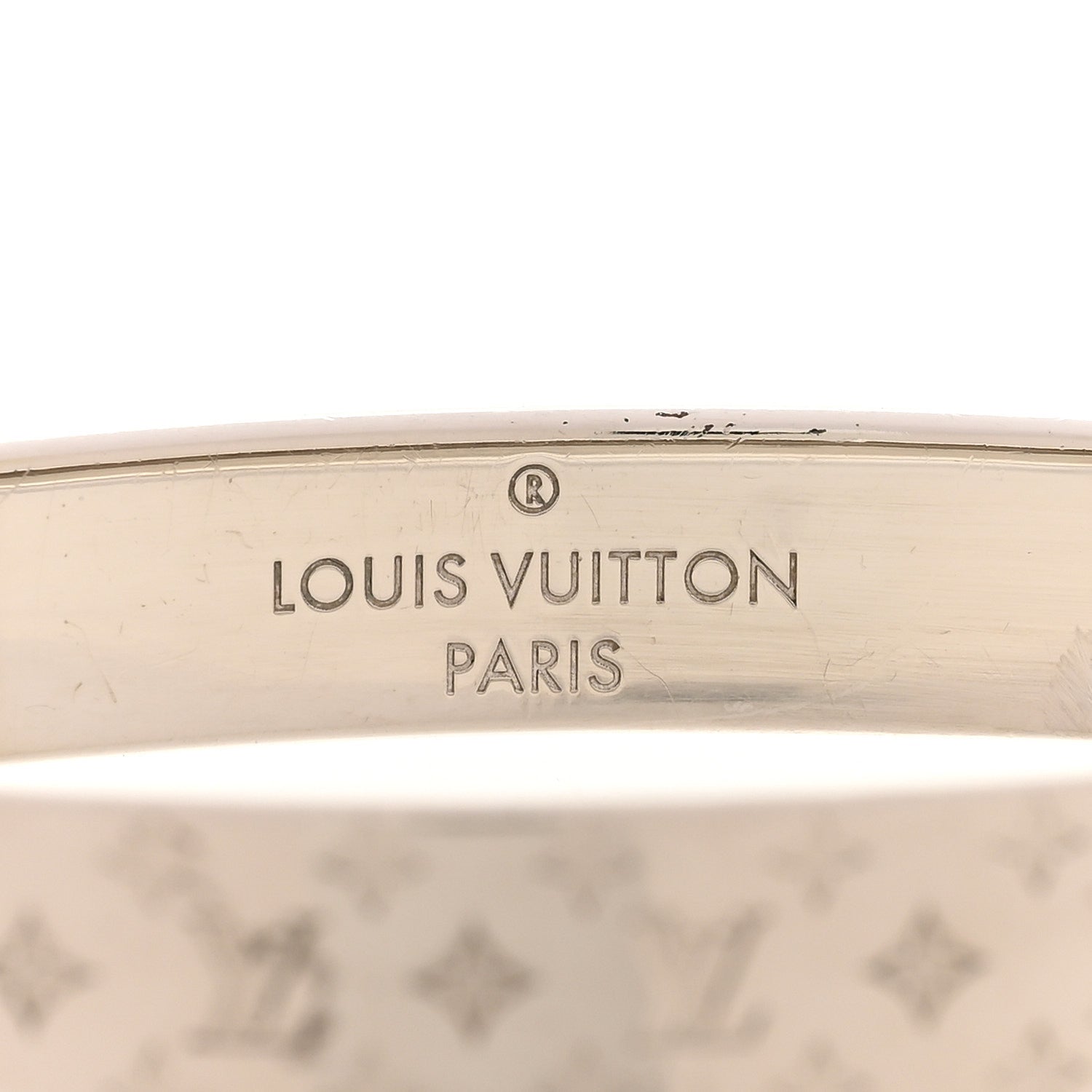 Brass Palladium Plated Nanogram Cuff S Silver