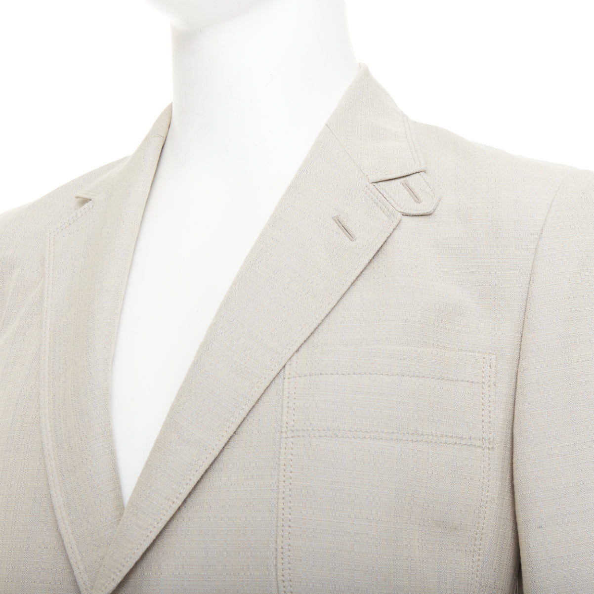 Men's Gucci Vintage cotton mohair single breasted pocket blazer jacket