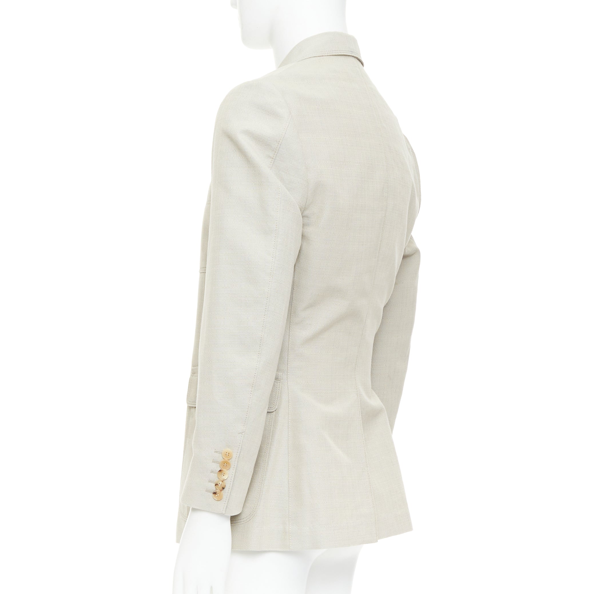 Men's Gucci Vintage cotton mohair single breasted pocket blazer jacket
