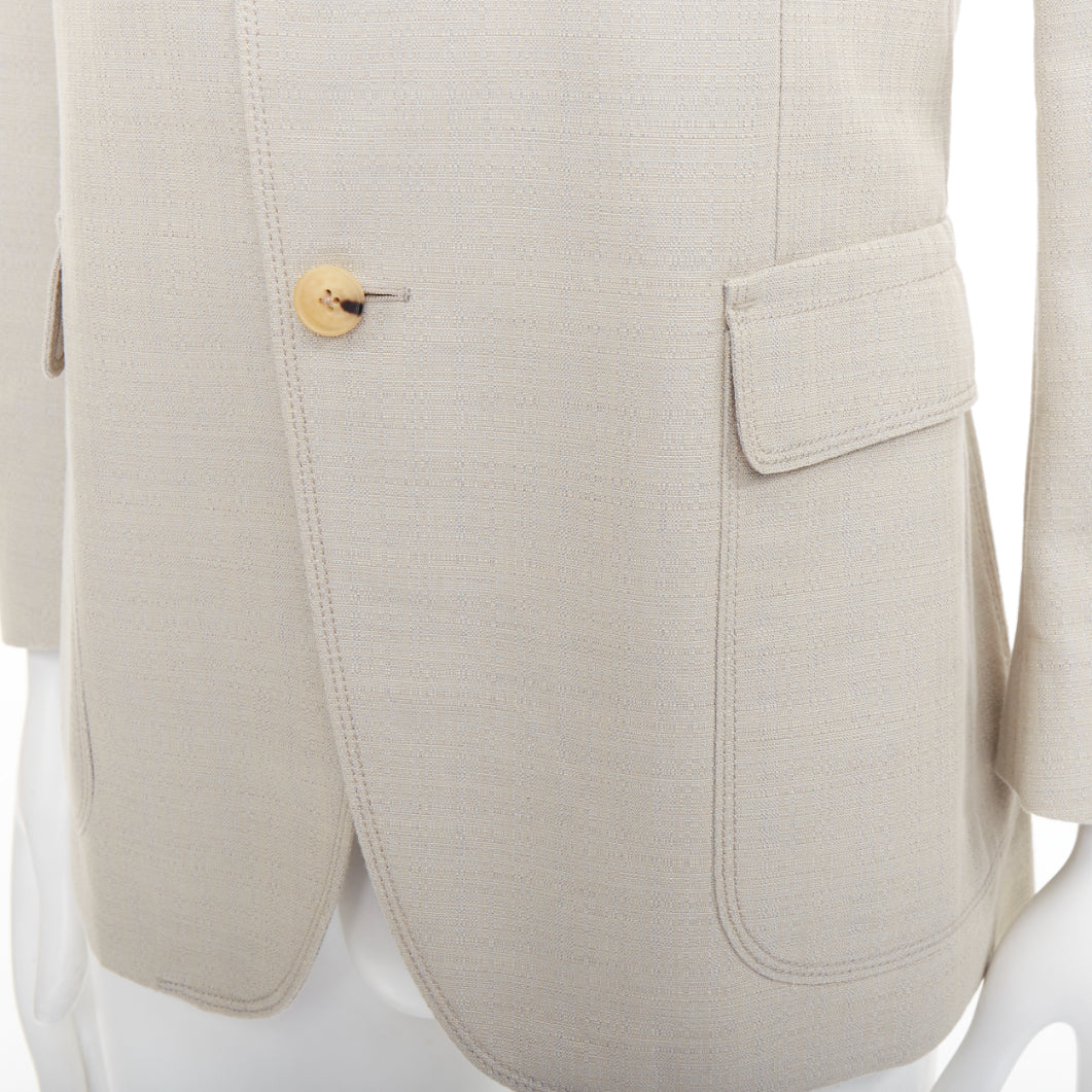 Men's Gucci Vintage cotton mohair single breasted pocket blazer jacket