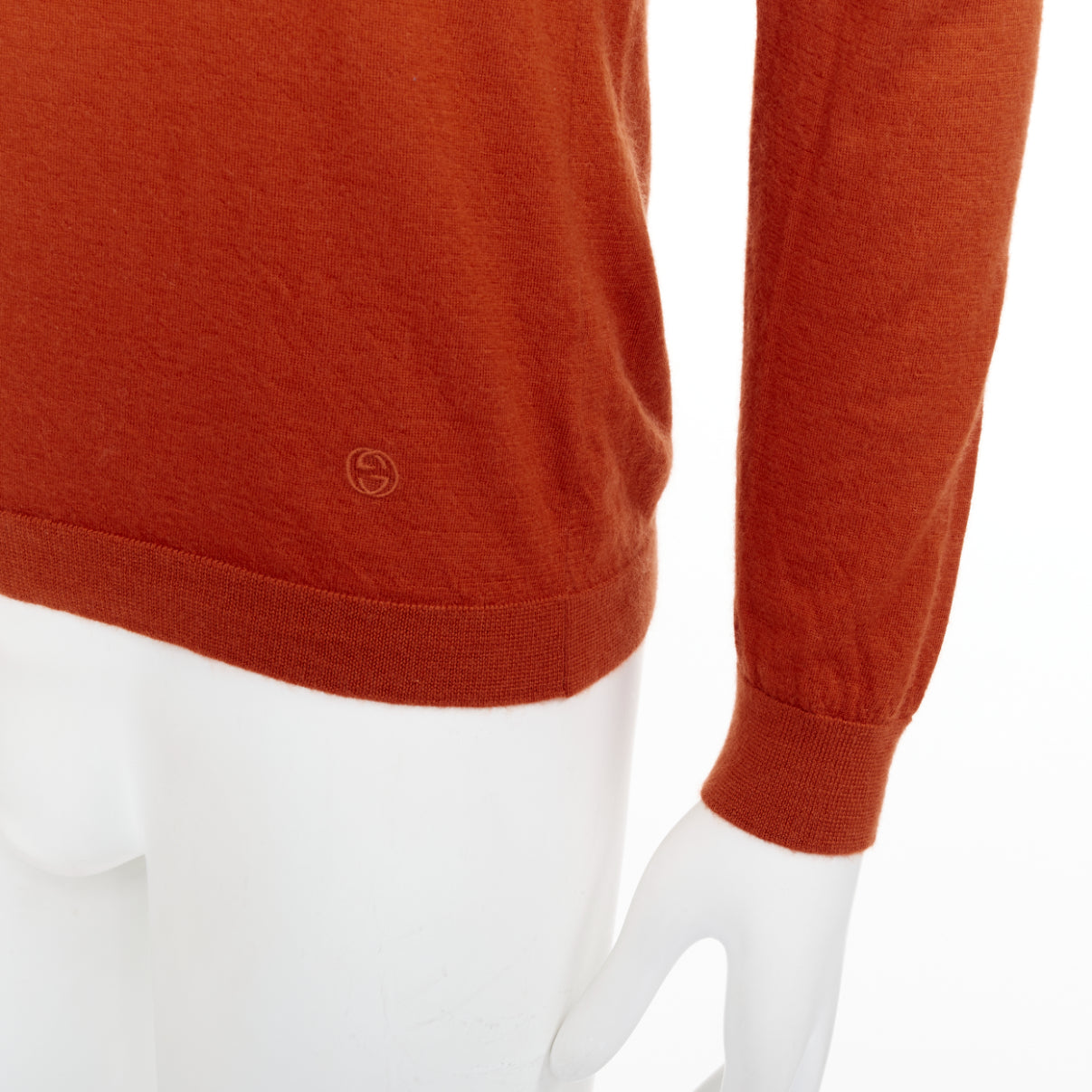 Men's Gucci cashmere V-neck GG logo embroidery sweater