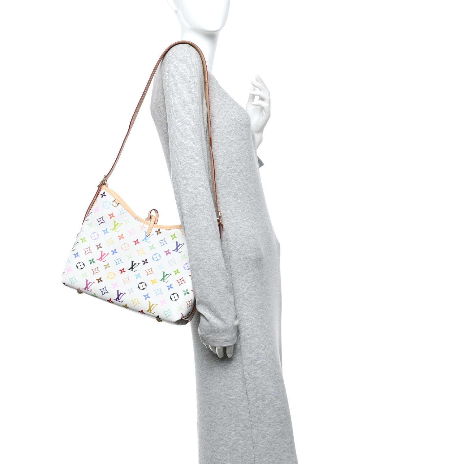 LV x TM Monogram Multicolor CarryAll PM White