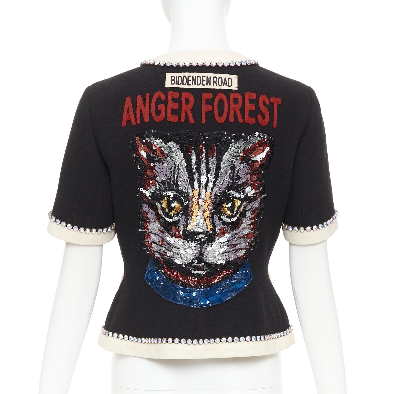 Women's Gucci Runway tailleur crystal bow embellished wool jacket