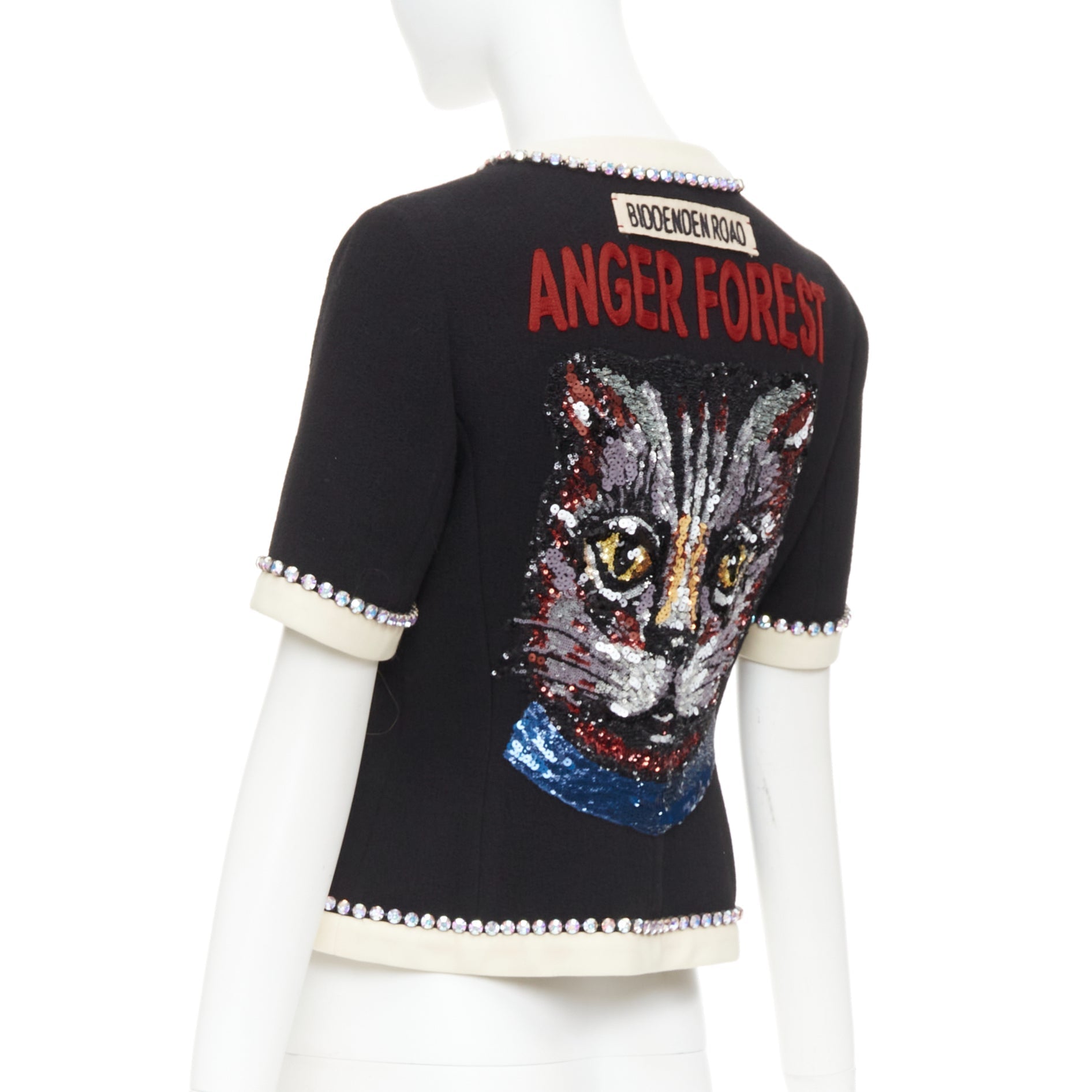 Women's Gucci Runway tailleur crystal bow embellished wool jacket