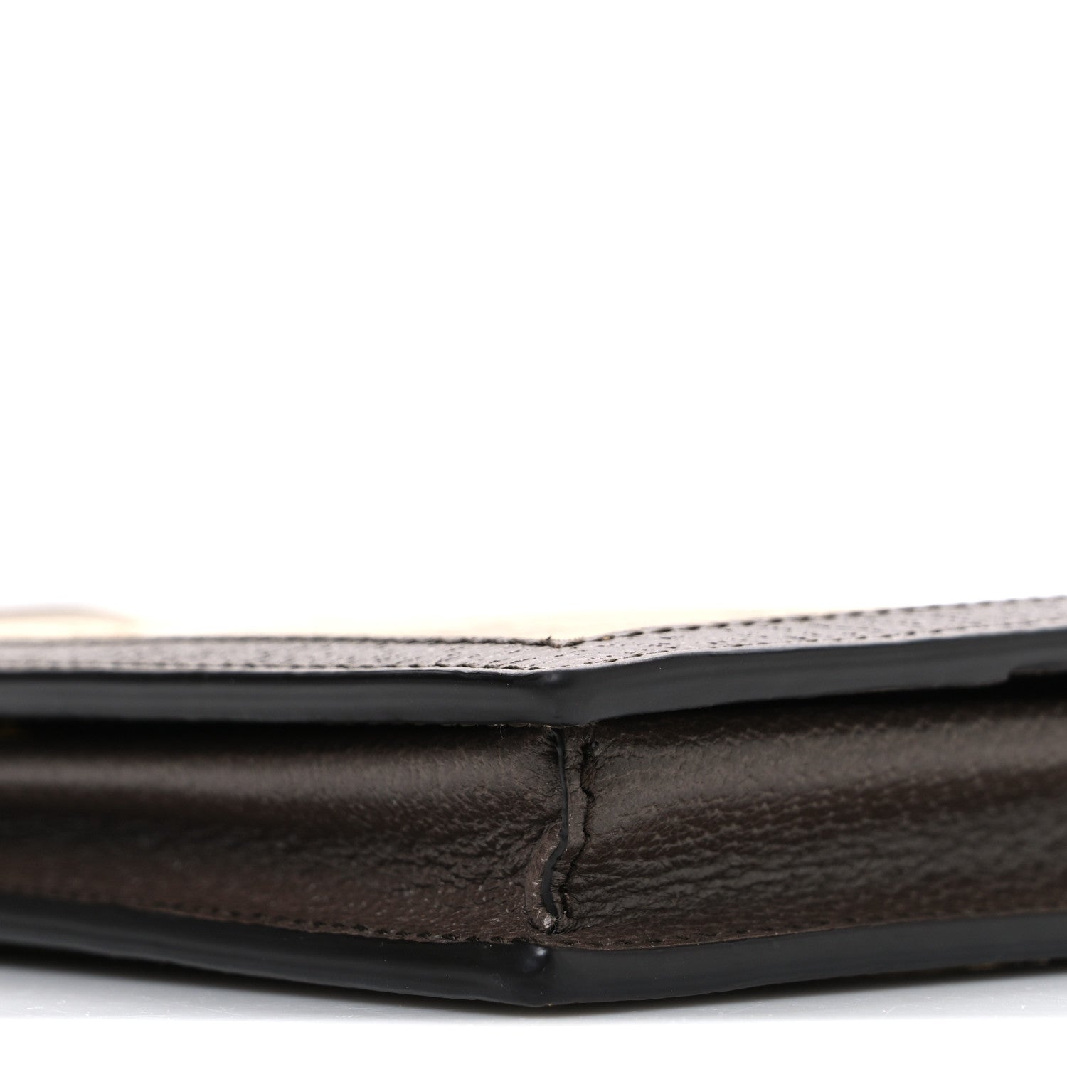X ADIDAS Monogram Trefoil Embossed Wallet On Chain Brown