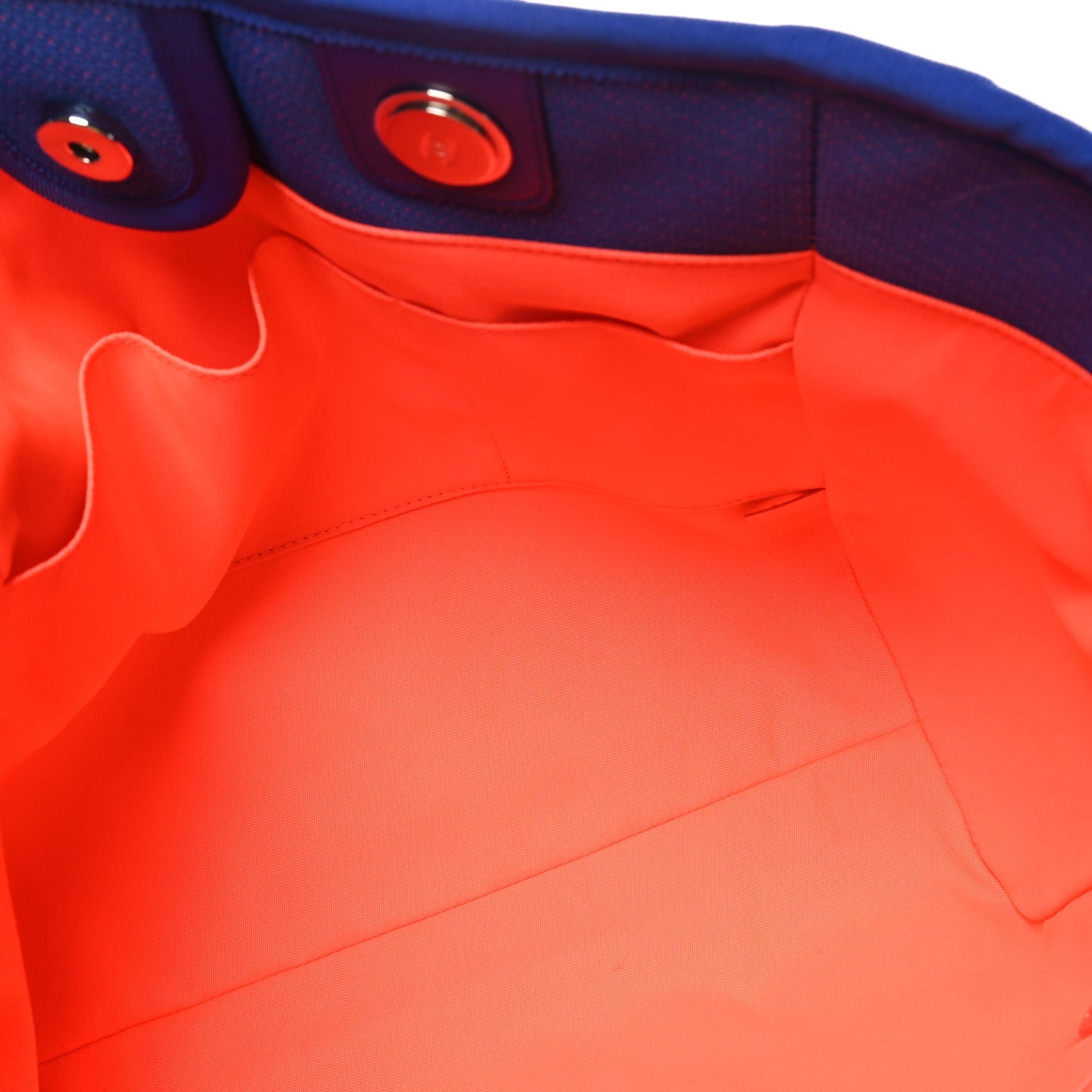 Mixed Fibers Small Deauville Tote Blue Orange