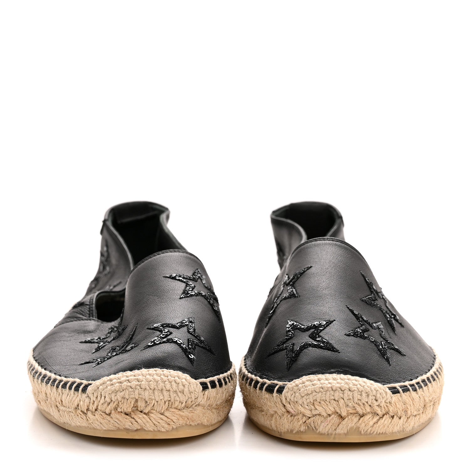 Nappa Sequins Star Espadrilles 40 Black