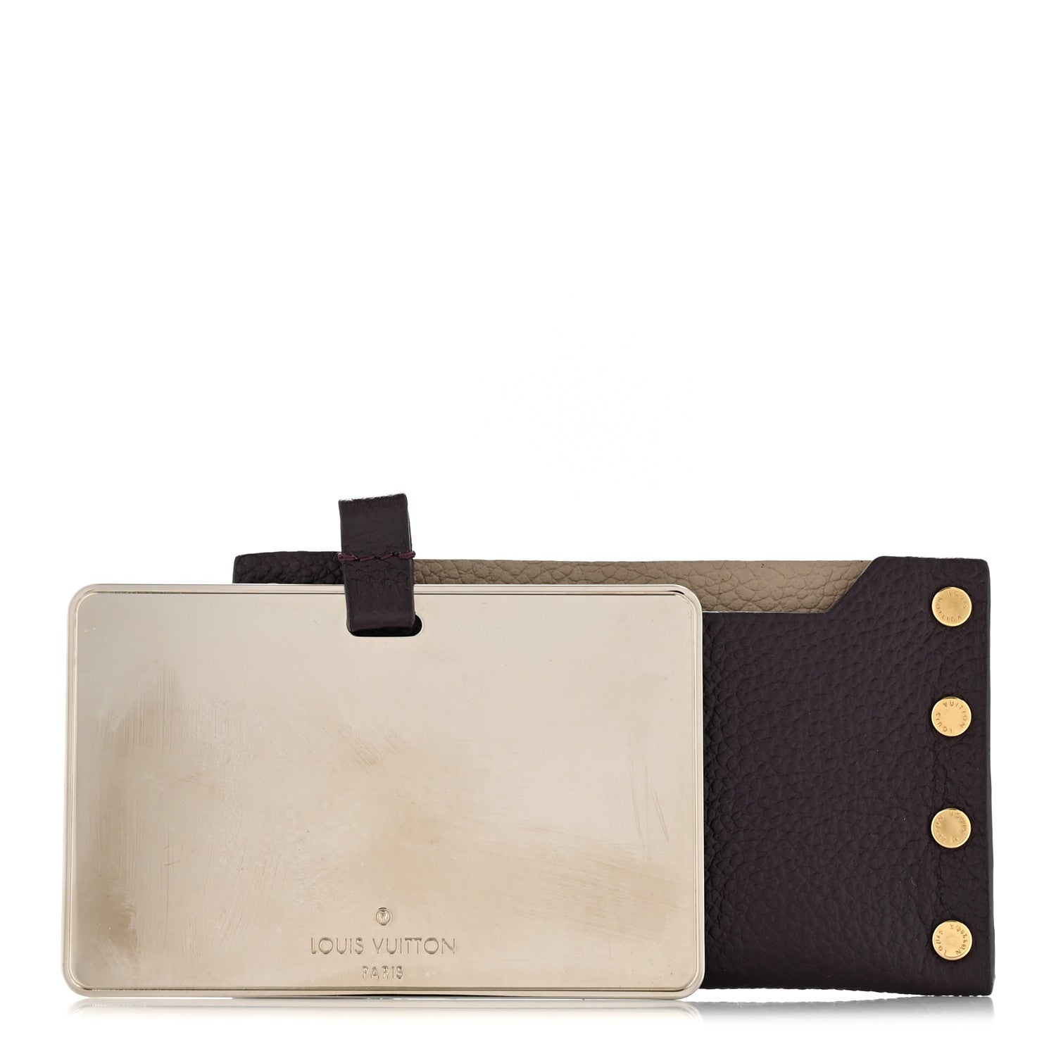Cuir Rivets Mirror Case Quetsche